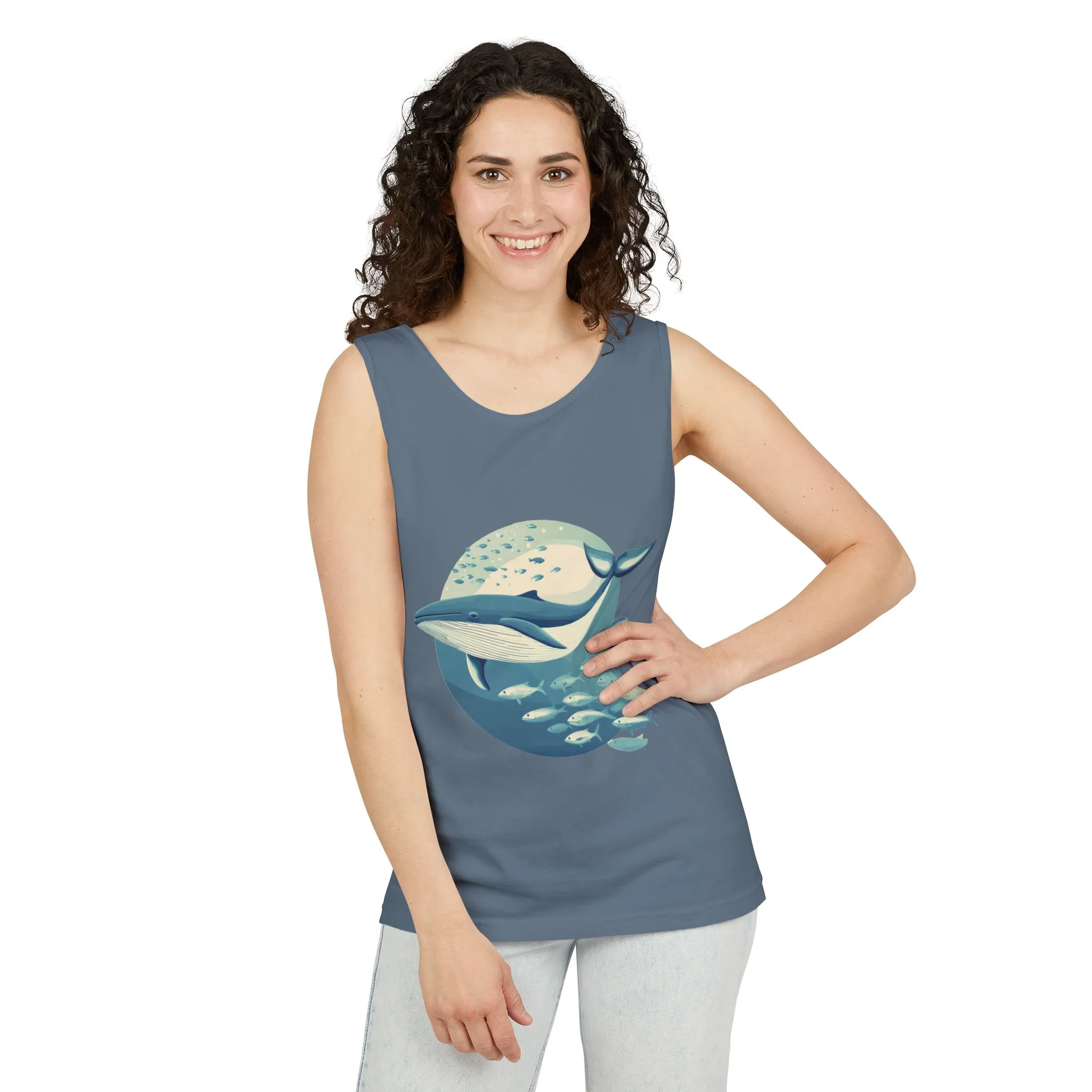 Ocean-Inspired Unisex Tank Top, Whale Design Shirt, Summer Casual Wear, Beach Vibes Gift, Eco-Friendly Fashion - Image 17