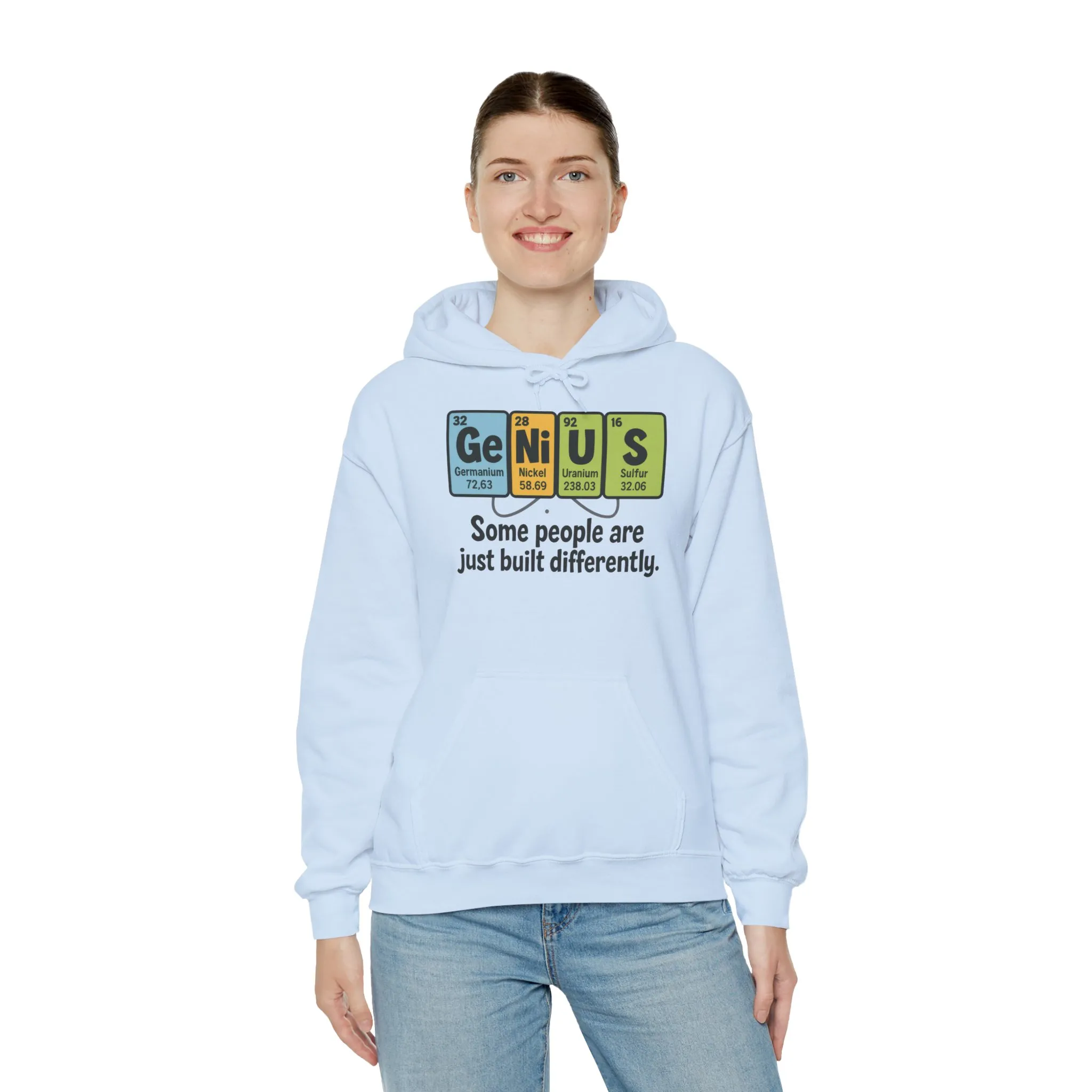 Funny Womens Genius Hoodie, Periodic Table Science Pullover, Nerdy Chemistry Sweatshirt for Her, Science Lover Apparel, Funny Chemistry Gift - Image 33