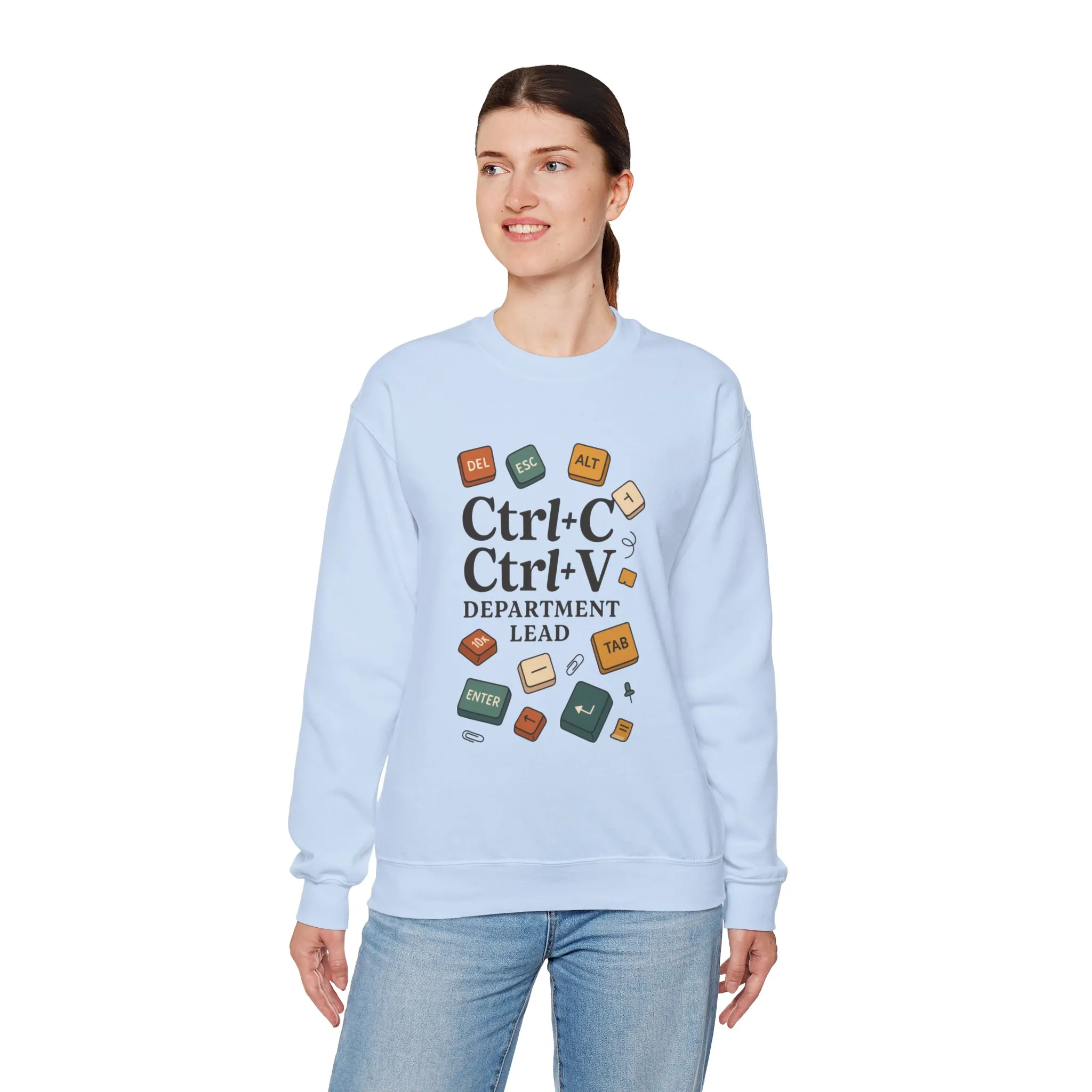 Funny Ctrl+C Ctrl+V Department Lead Sweatshirt, Unisex Crewneck, Gift for Tech Lovers, Office Humor, Cozy Casual Wear, Gift for a Coworker - Image 15