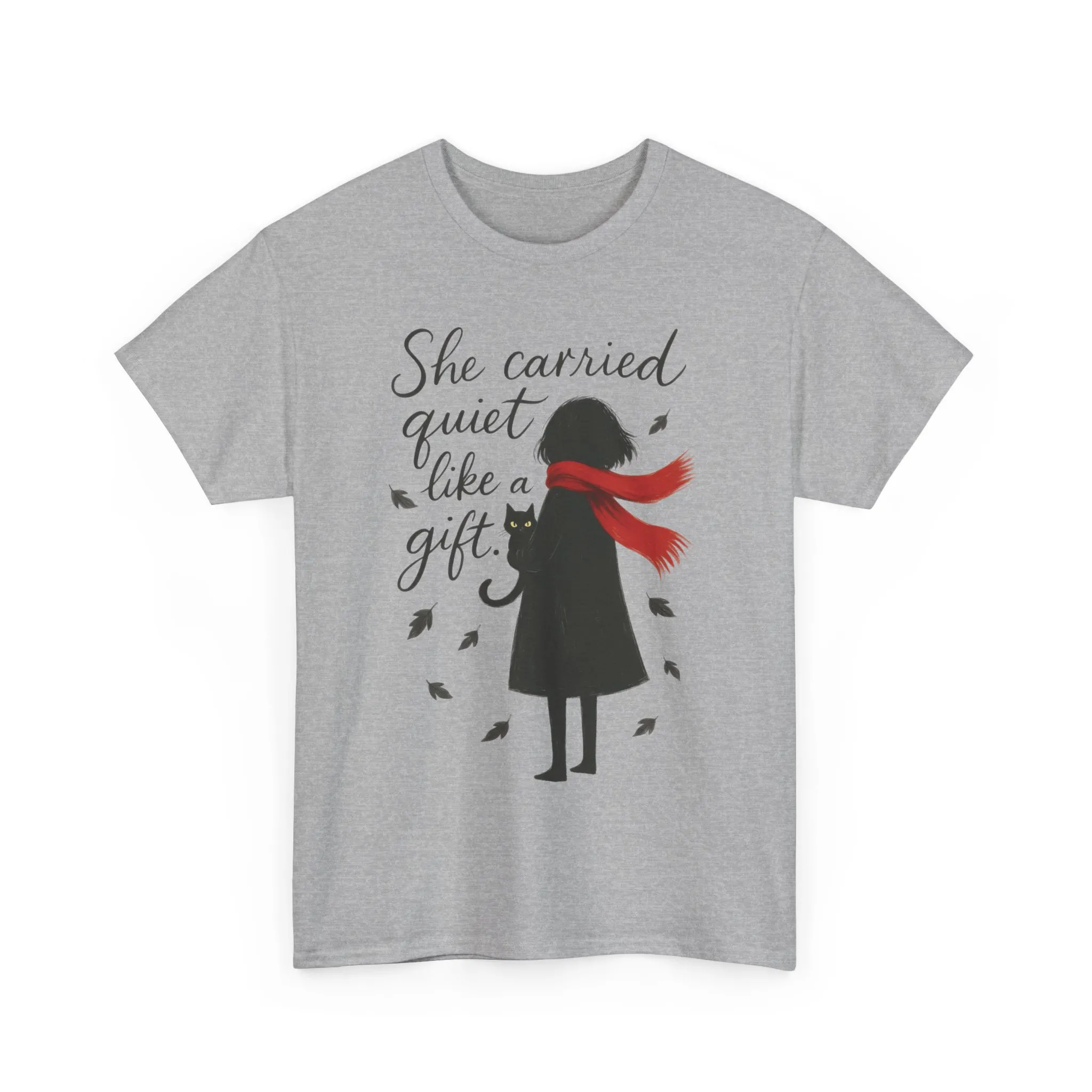 Cat Lover Womens T-Shirt, Whimsical Hand-Drawn Illustration Tee, Artistic Minimalist Gift for and Introverts, Cute Animal Apparel - Image 7