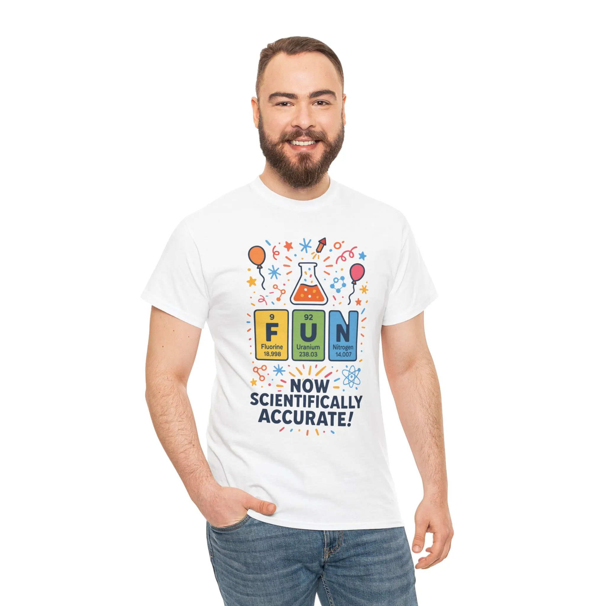 Fun Science Unisex Heavy Cotton Tee, Perfect for STEM Lovers, Gift for Science Teachers, FUN Periodic Table Tee,Nerdy Unisex Shirt - Image 37