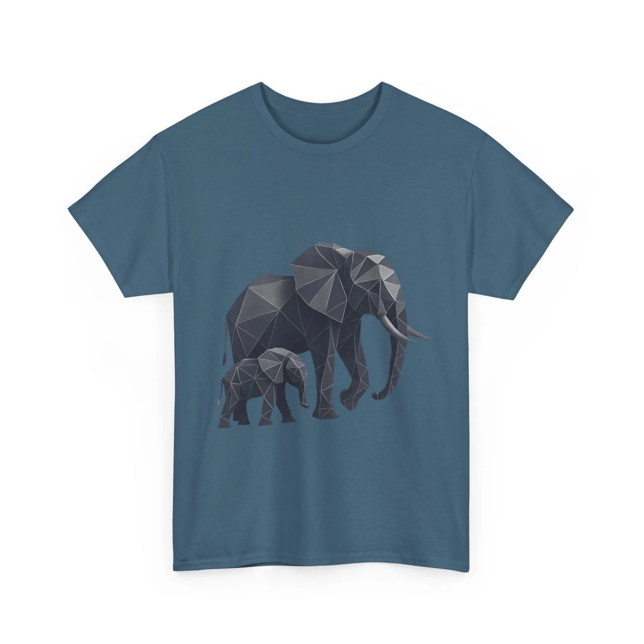 Geometric Elephant Tee - Minimalist Art Shirt, Nature Lover Gift, Animal Print T-Shirt, Unisex Cotton Tee, Eco-Friendly Wear - Image 16