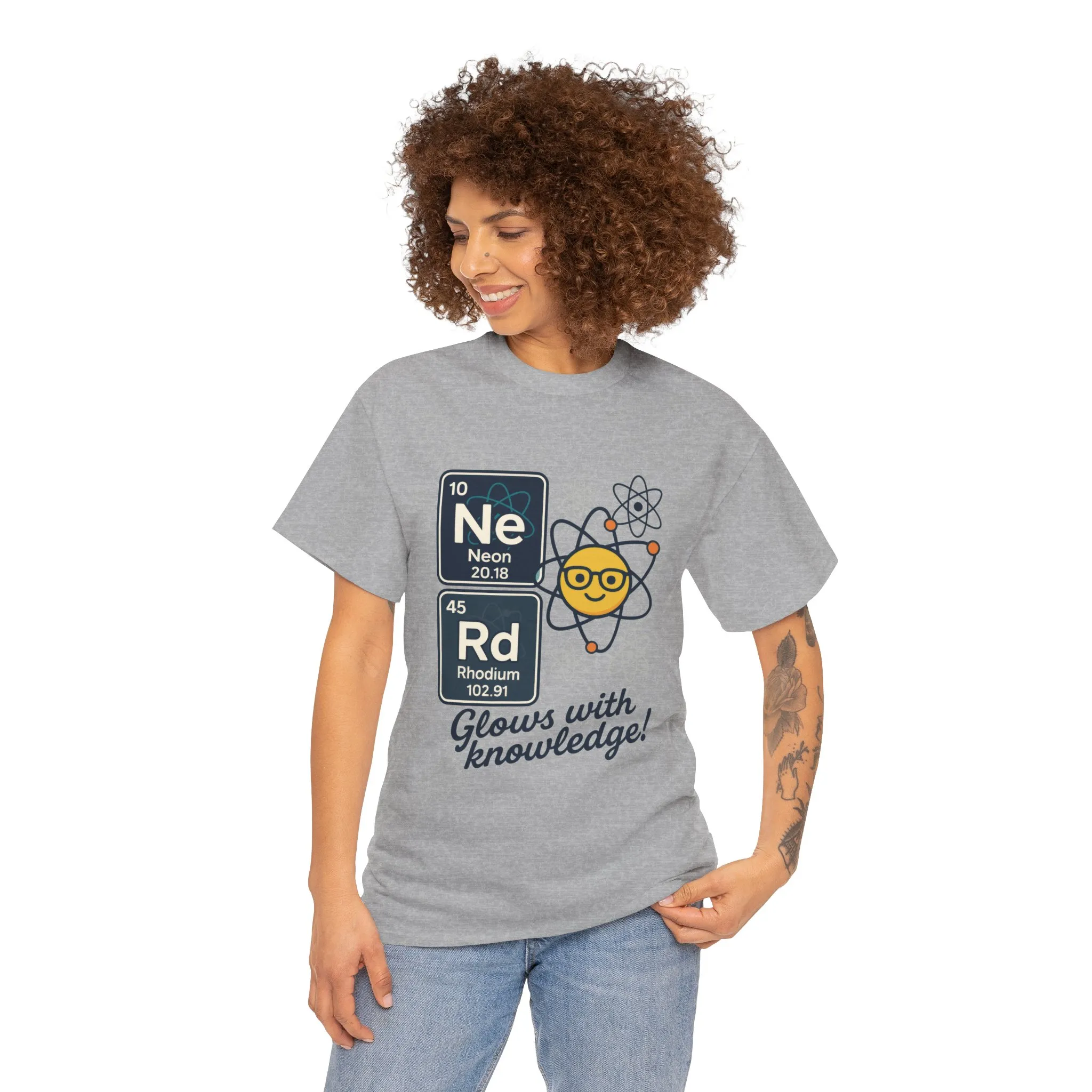 Funny Womens Nerd T-Shirt, NeRd Periodic Table Shirt, Glowing Knowledge Tee, Science Lover Gift, Chemistry Shirt, STEM Apparel, Science Tee - Image 26