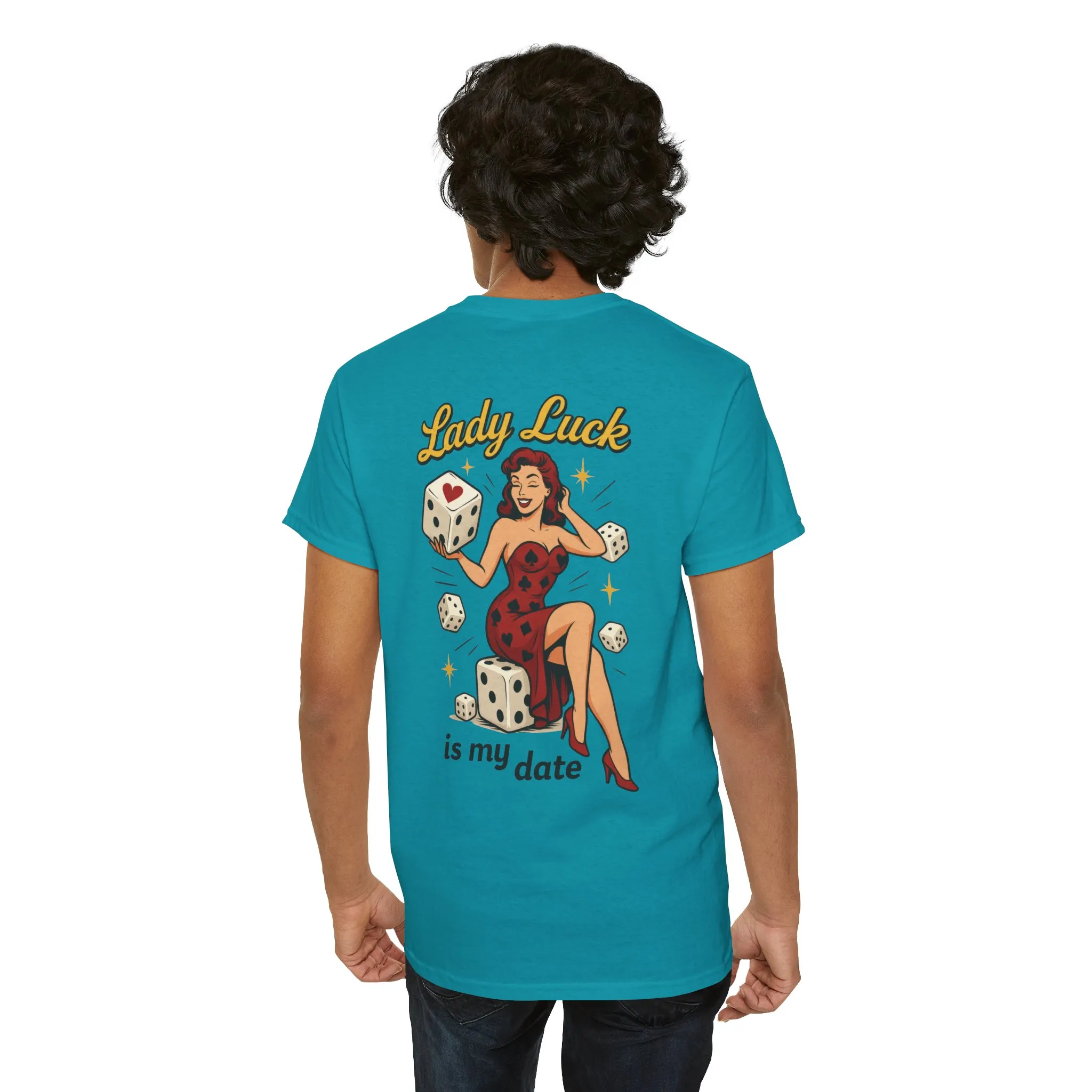 Lucky Me Tee, Retro Lady Luck Shirt for Men, Gambling & Dice Themed Tee, Vintage Pin-Up Vegas Gift, Good Luck Gifts, for Luck Enthusiasts - Image 47