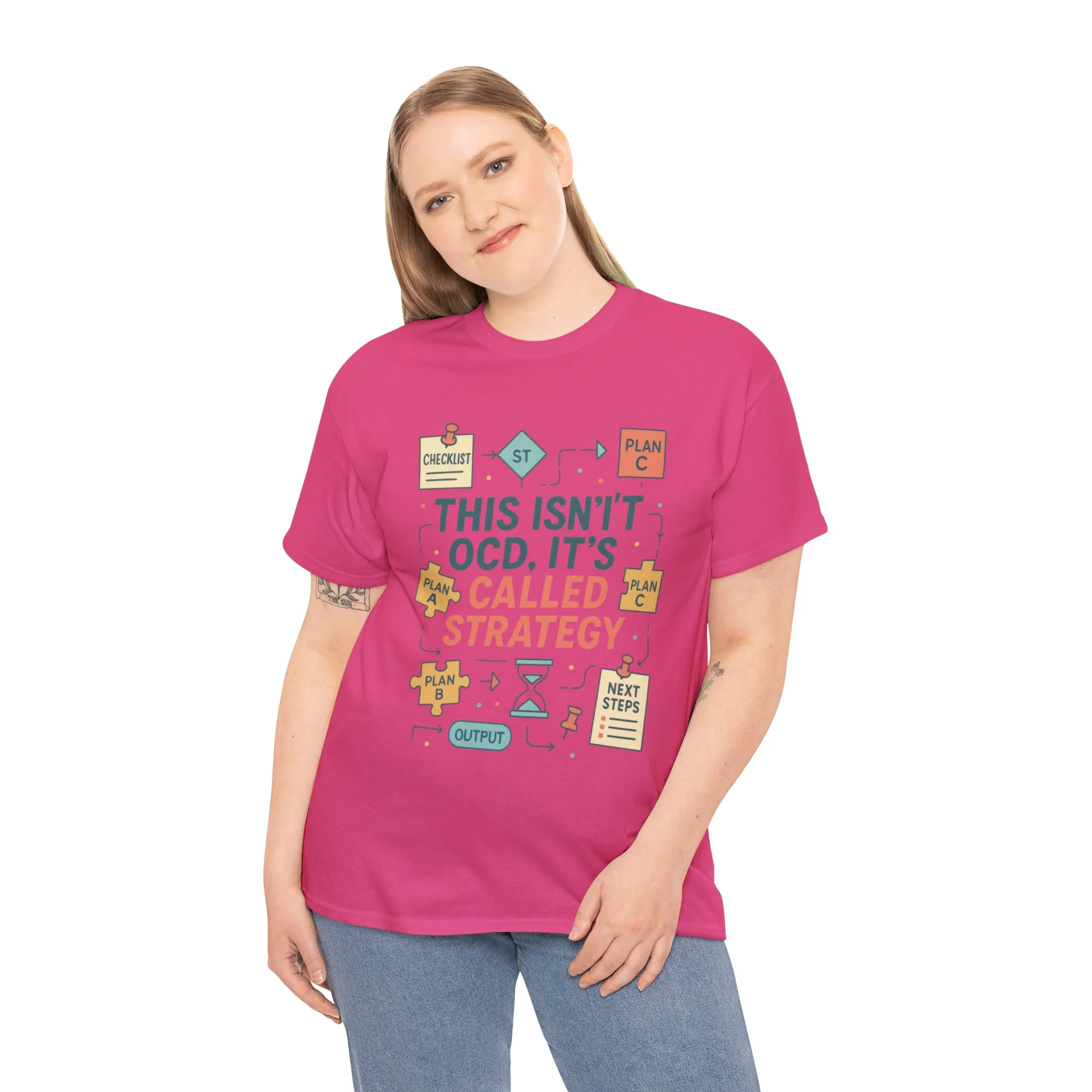 Funny Womens Strategy T-Shirt, This Isnt OCD Its Called Strategy, Planner Girl Gift Tee, Gift for Strategists, Office Humor Top - Image 36