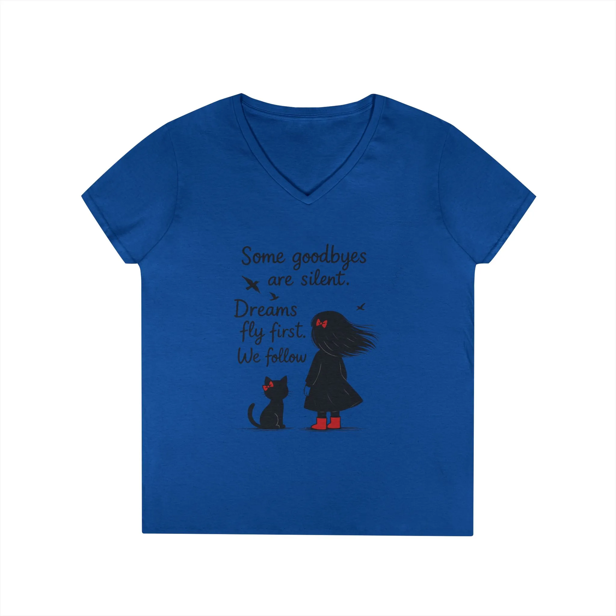 Inspirational V-Neck T-Shirt for Dreamers, Motivational Tee for Women, Gift for Friends, Stylish Graphic Top, Casual Everyday Wear - Image 13