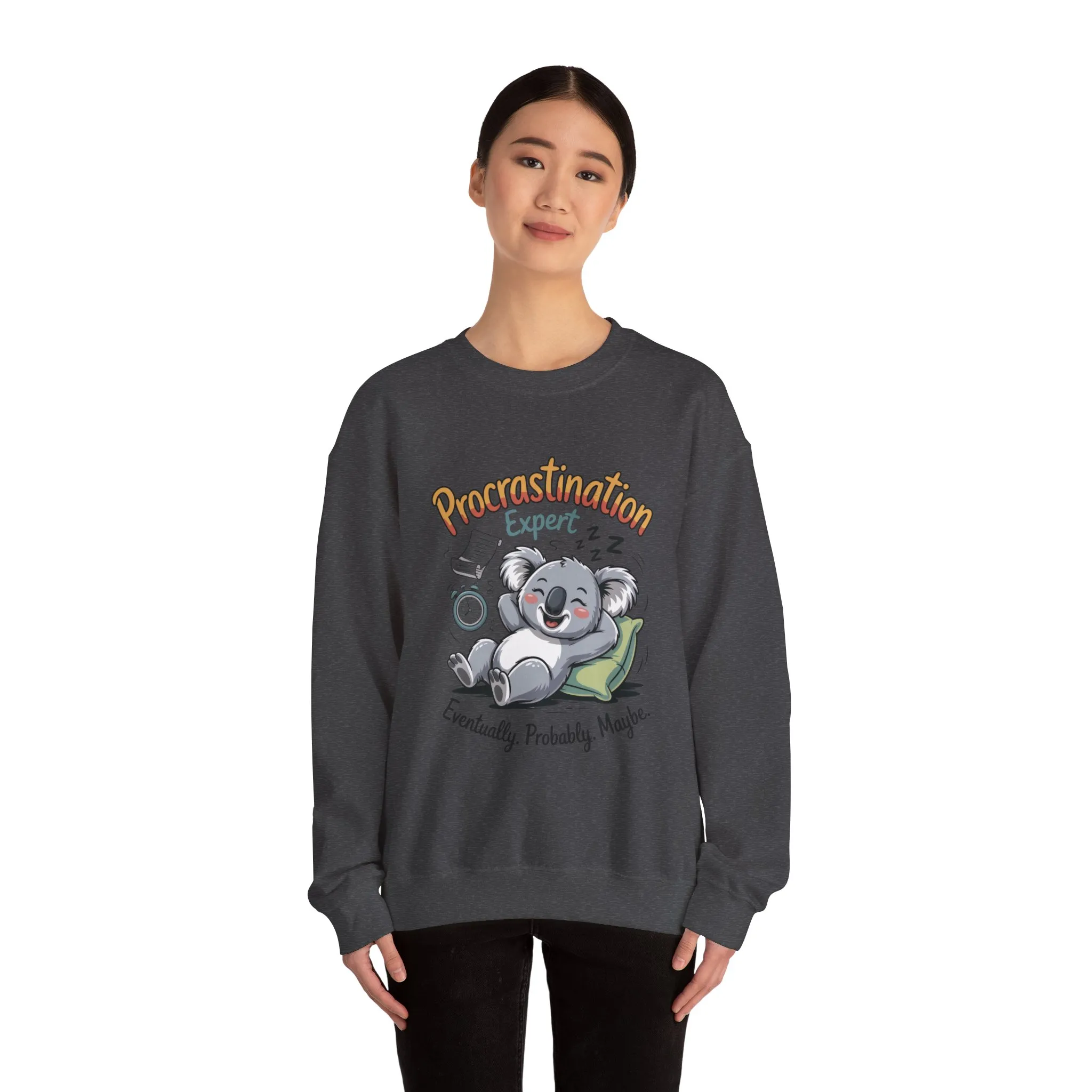 Procrastination Expert Sweatshirt, Funny Crewneck, Cozy Gift for Students, Lazy Day Apparel, Womens Sweatshirt for Relaxation - Image 11