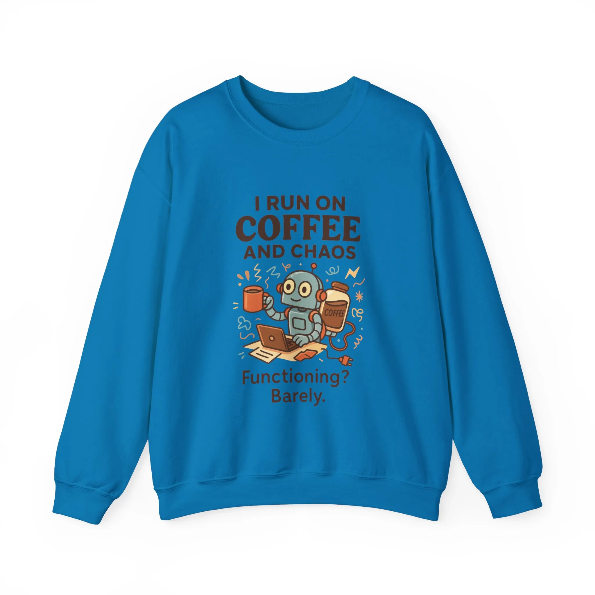 Coffee and Chaos Crewneck Sweatshirt, Funny Sweatshirt for Coffee Lovers, Unisex Gift, Cozy Everyday Wear, Ideal for Holidays - Image 17