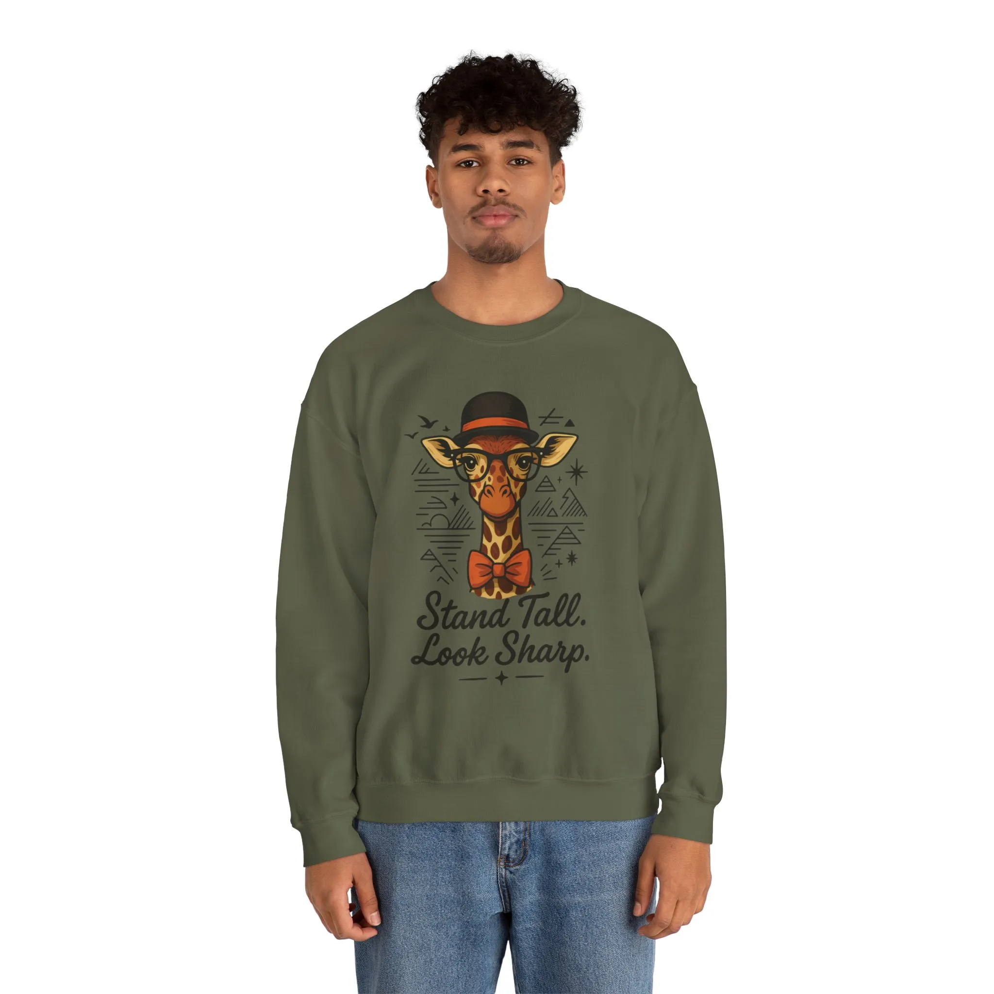 Stylish Giraffe Sweatshirt - Stand Tall, Look Sharp, Unisex Sweater for Animal Lovers, Cozy Gift, Fun Fashion for All Seasons - Image 15