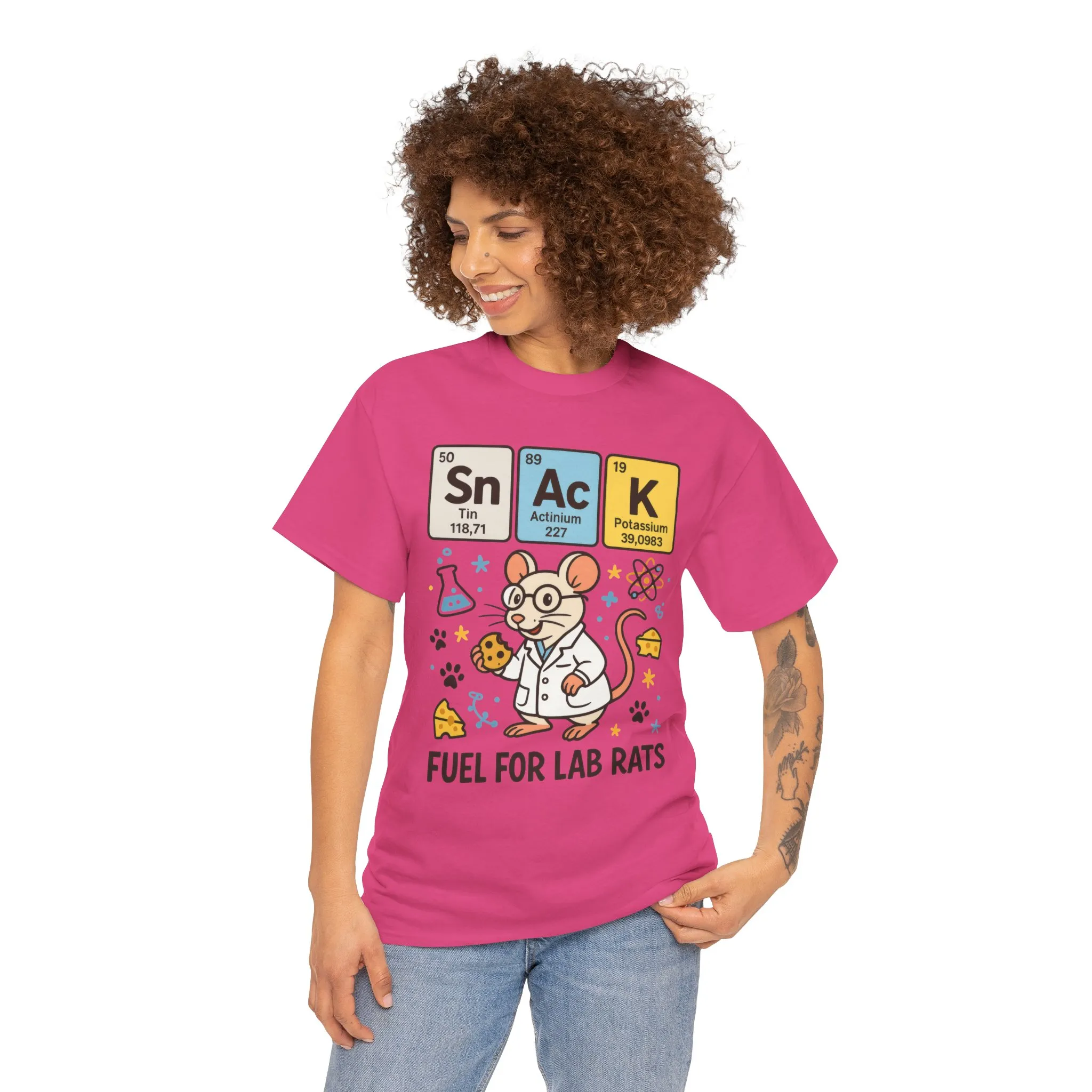 Funny Womens Science T-Shirt,Periodic Table Tee, Fuel for Lab Rats Nerdy Shirt, Gifts for STEM Lovers, Quirky Science Apparel - Image 27