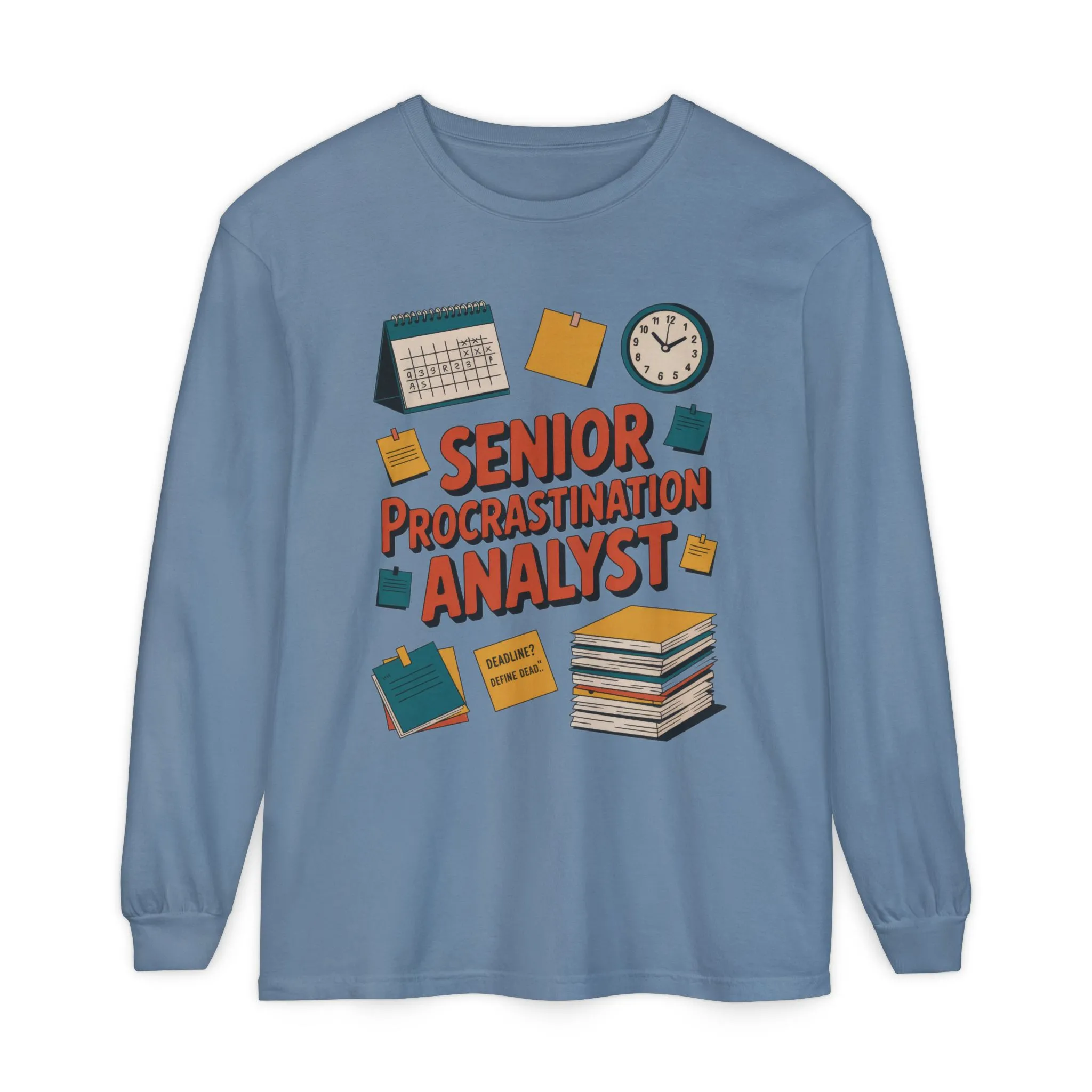 Senior Procrastination Analyst Long Sleeve Tee, Funny Work Shirt,Gift for Analysts, Office Humor, Meme Long Sleeve, Motivation Humor Apparel - Image 16