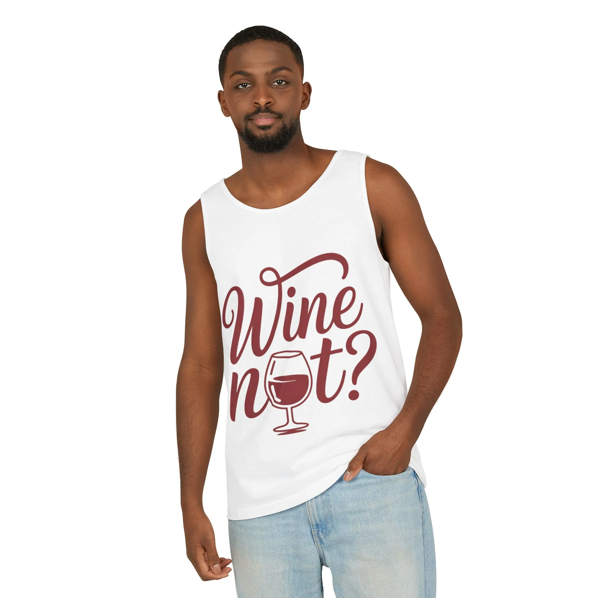 Unisex Garment Tank Top, Wine Not? Tank Top - Perfect for Summer Parties, Wine Lovers, Gifts, Casual Wear, or Vacations - Image 7