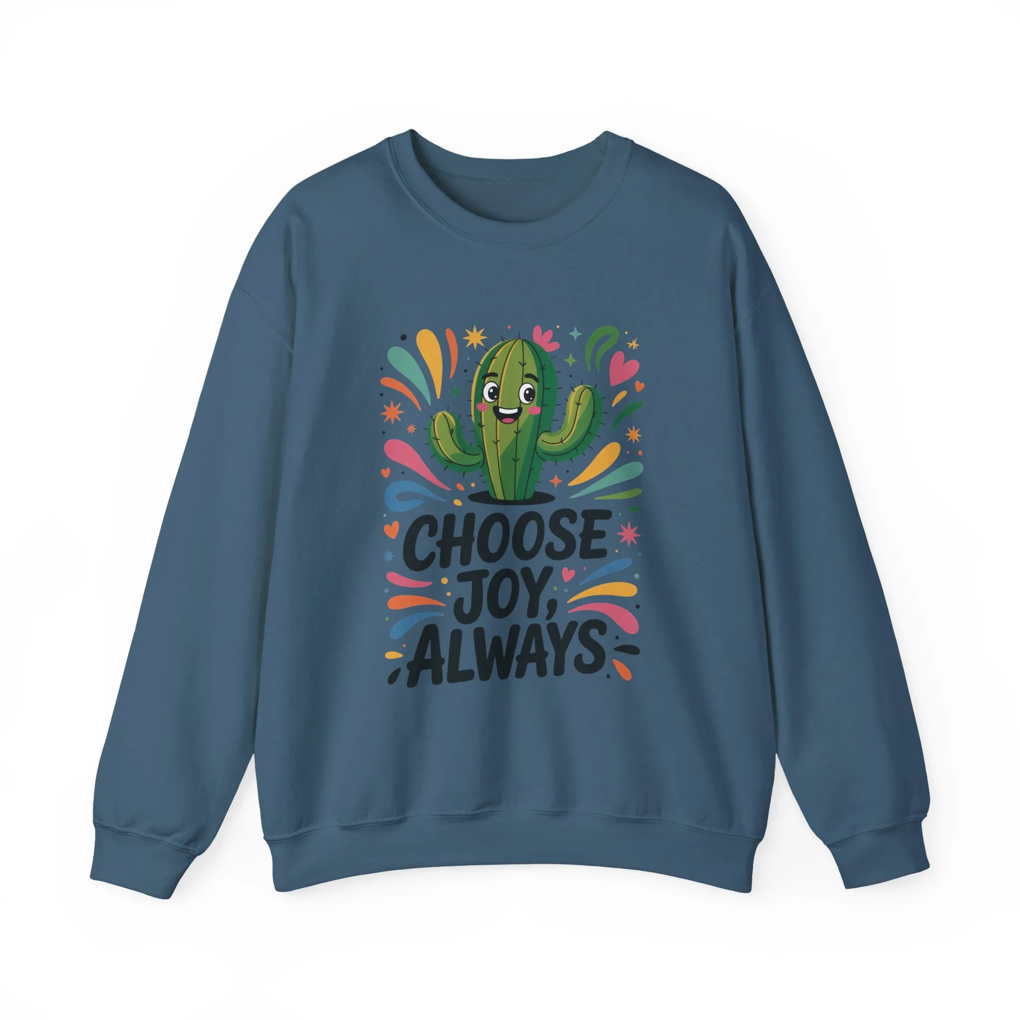 Joyful Cactus Sweatshirt: Choose Joy Always, Cozy Gift for Friends, Womens Casual Wear, Perfect for Celebrations and Everyday Comfort - Image 16
