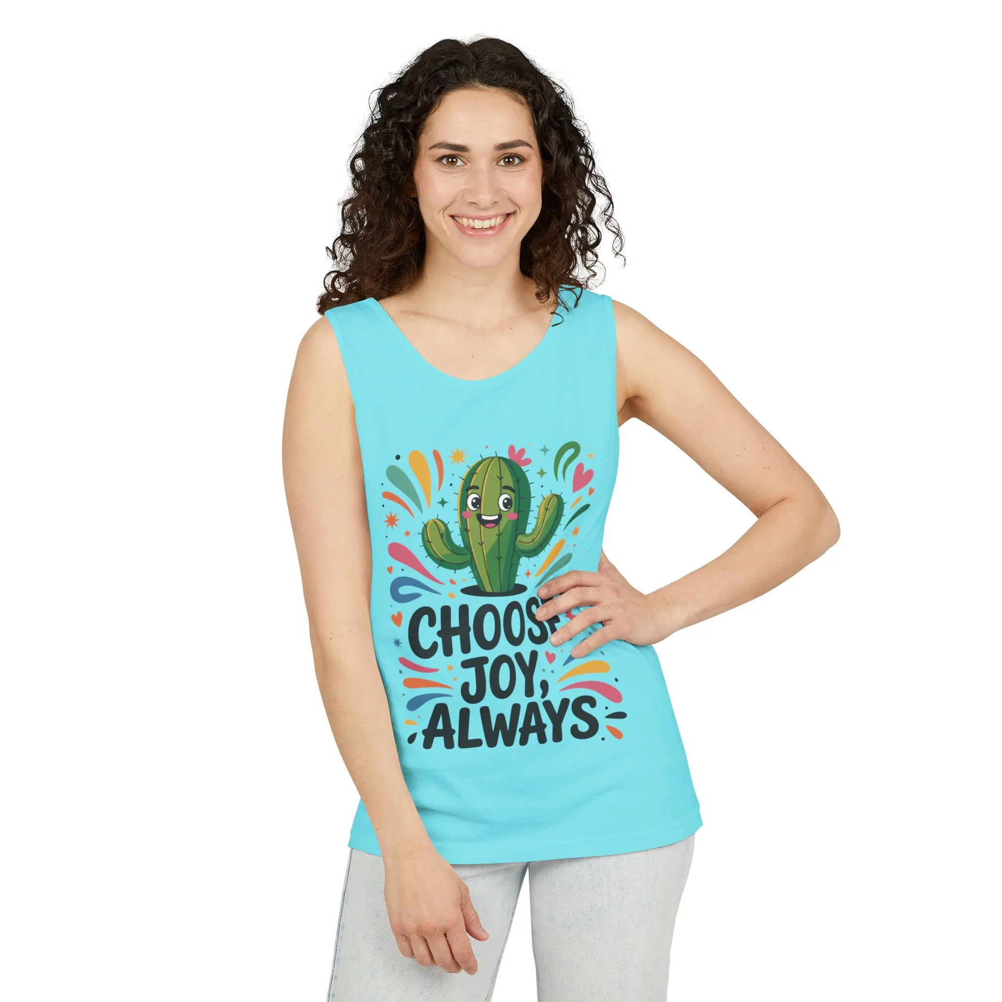 Joyful Cactus Womens Tank Top, Choose Joy Always, Summer Tank, Casual Wear, Gift for Friends, Trendy Top, Vacation Outfit - Image 18