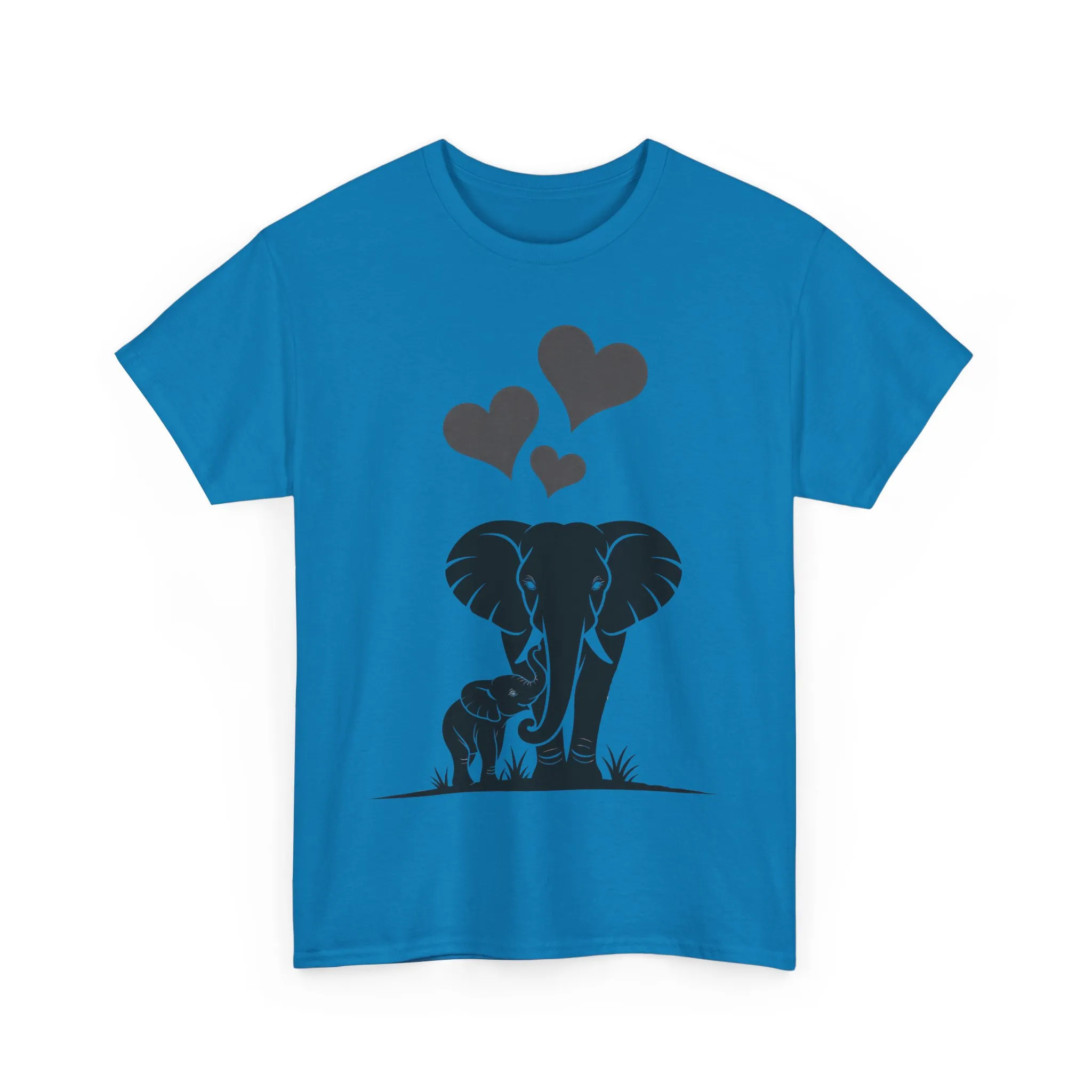 Elephant Mom and Baby T-Shirt, Elephant Love Cotton Tee, Cute Animal Shirt, Animal Lover Gift, Cute Minimalist Elephant Design - Image 13