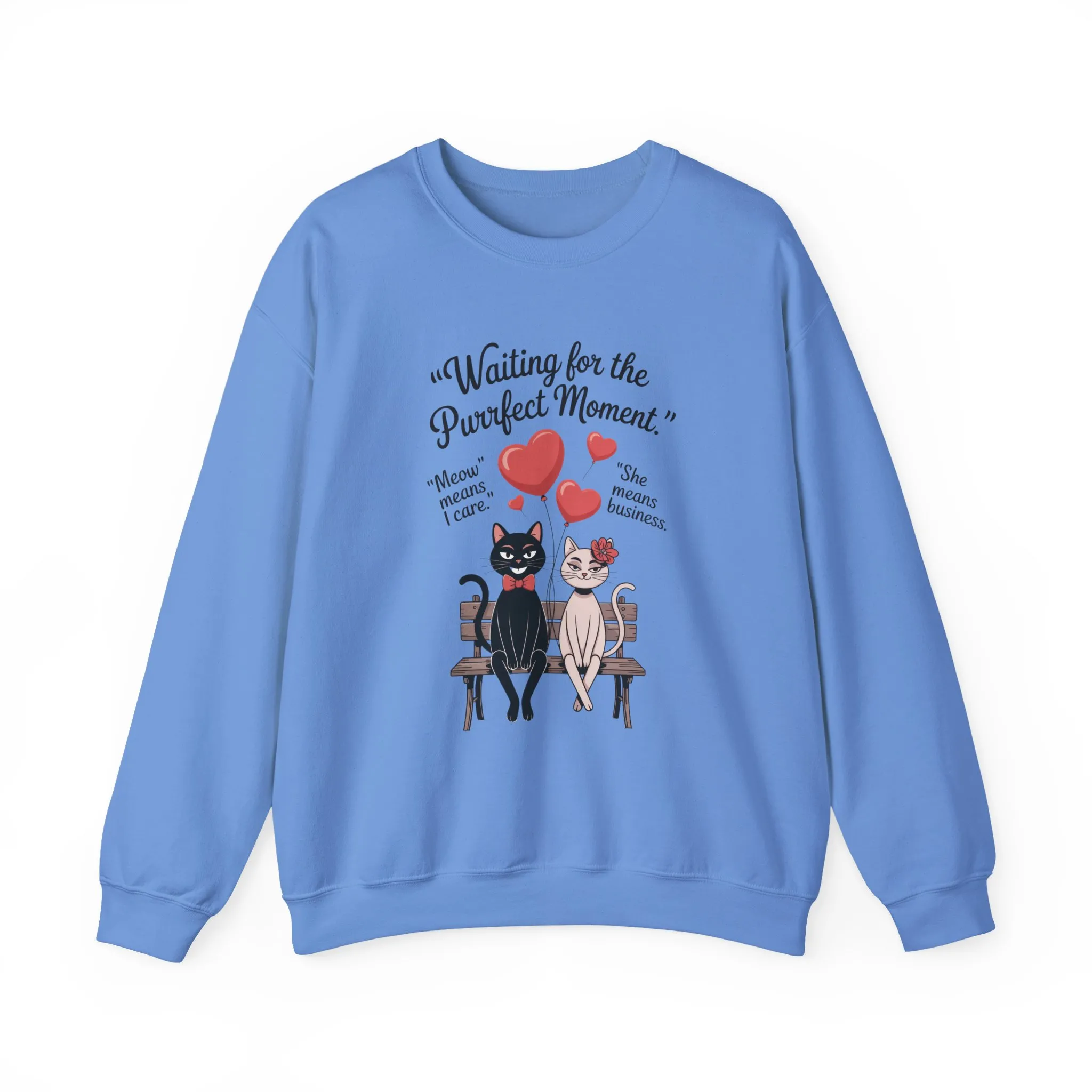 Cute Cat Lovers Womens Sweatshirt, Cozy Gift for Pet Owners, Perfect for Valentine's Day, Animal Lover Apparel, Relaxed Love Sweatshirt - Image 13