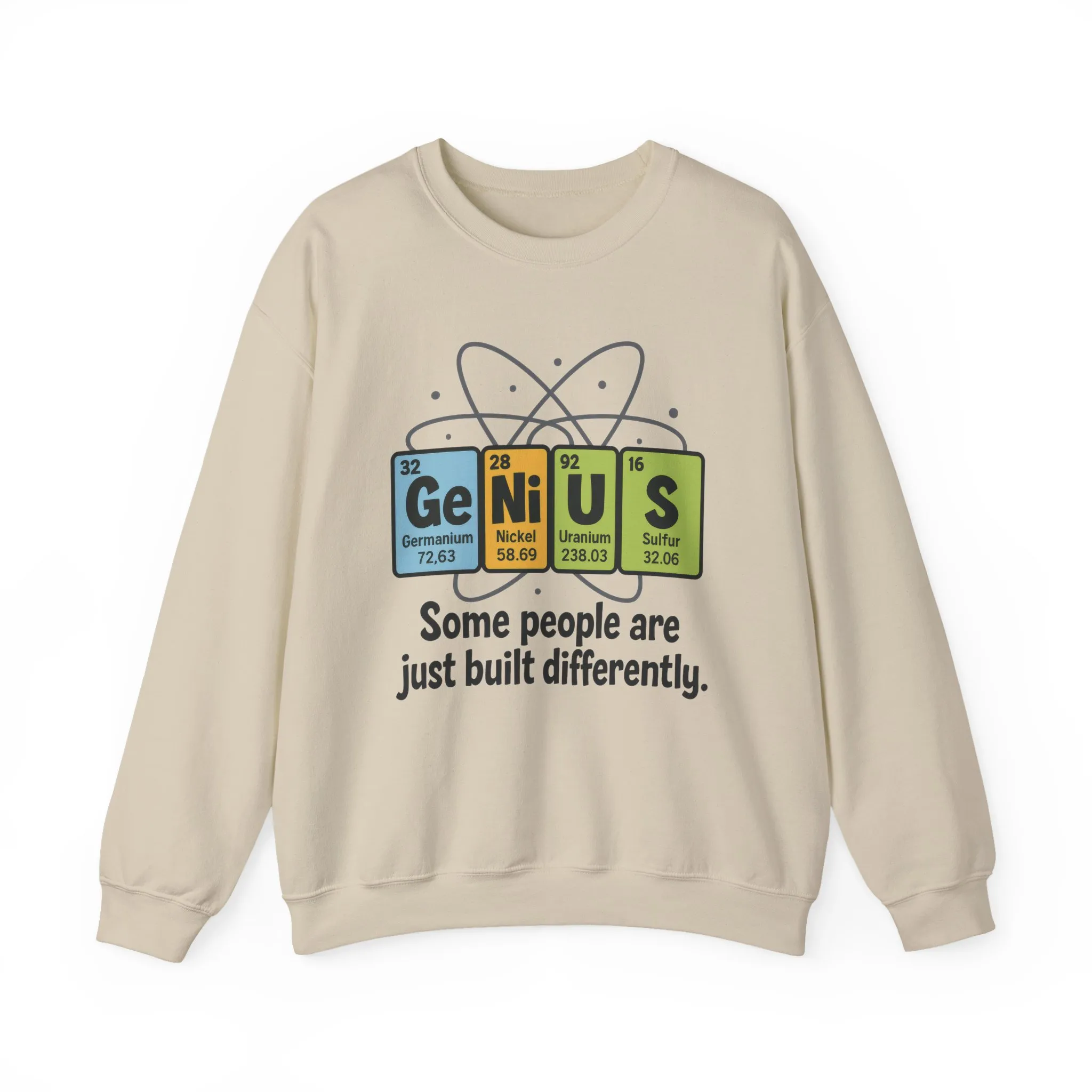 Funny Mens Genius Sweatshirt, Periodic Table Nerd Pullover, Smart Science Gift for Him, Genius Sweatshirt, Science Lovers Gift - Image 4