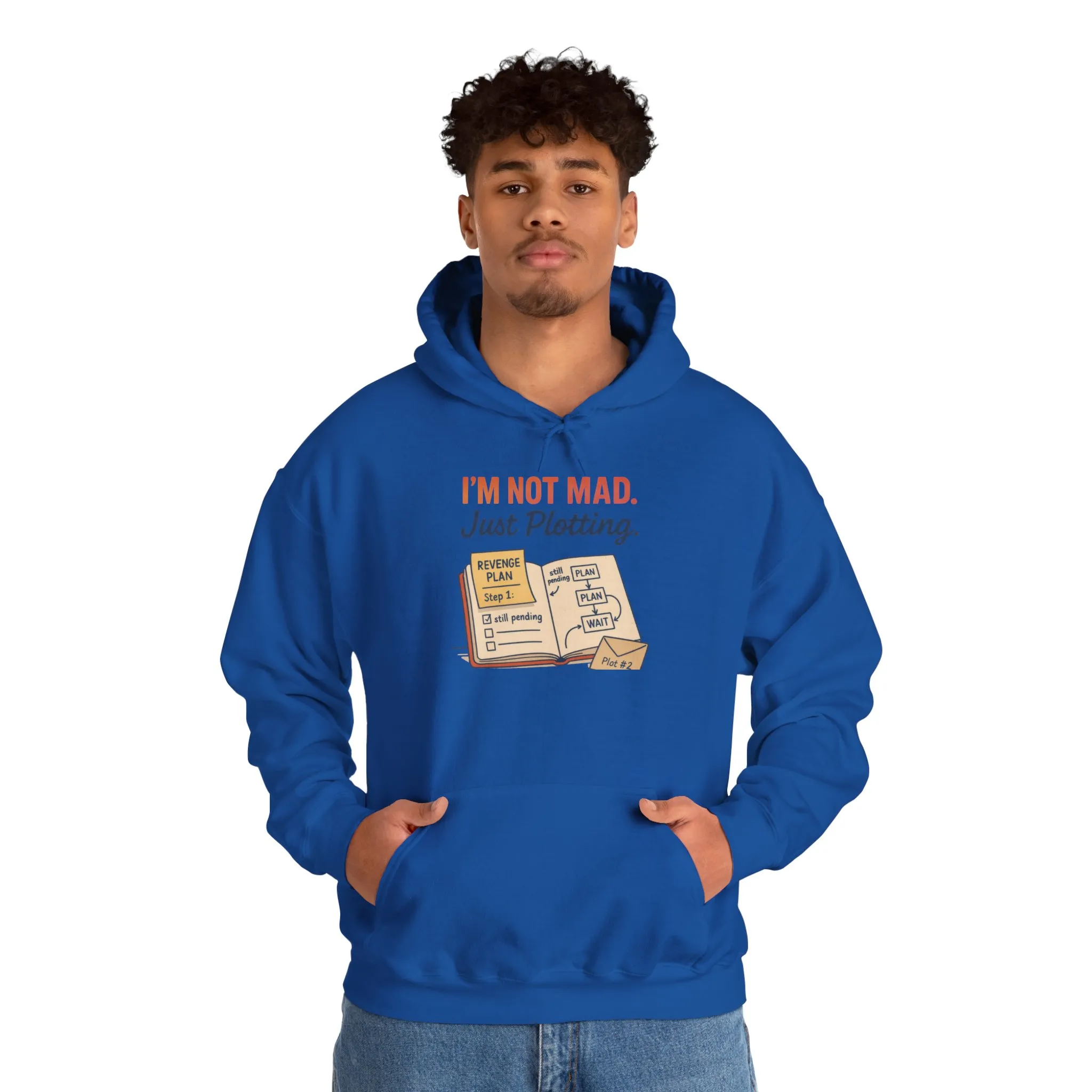 Funny Revenge Hoodie for Men, I'm Not Mad Just Plotting, Passive Aggressive Humor Sweatshirt, Funny Planning Hoodie - Image 23