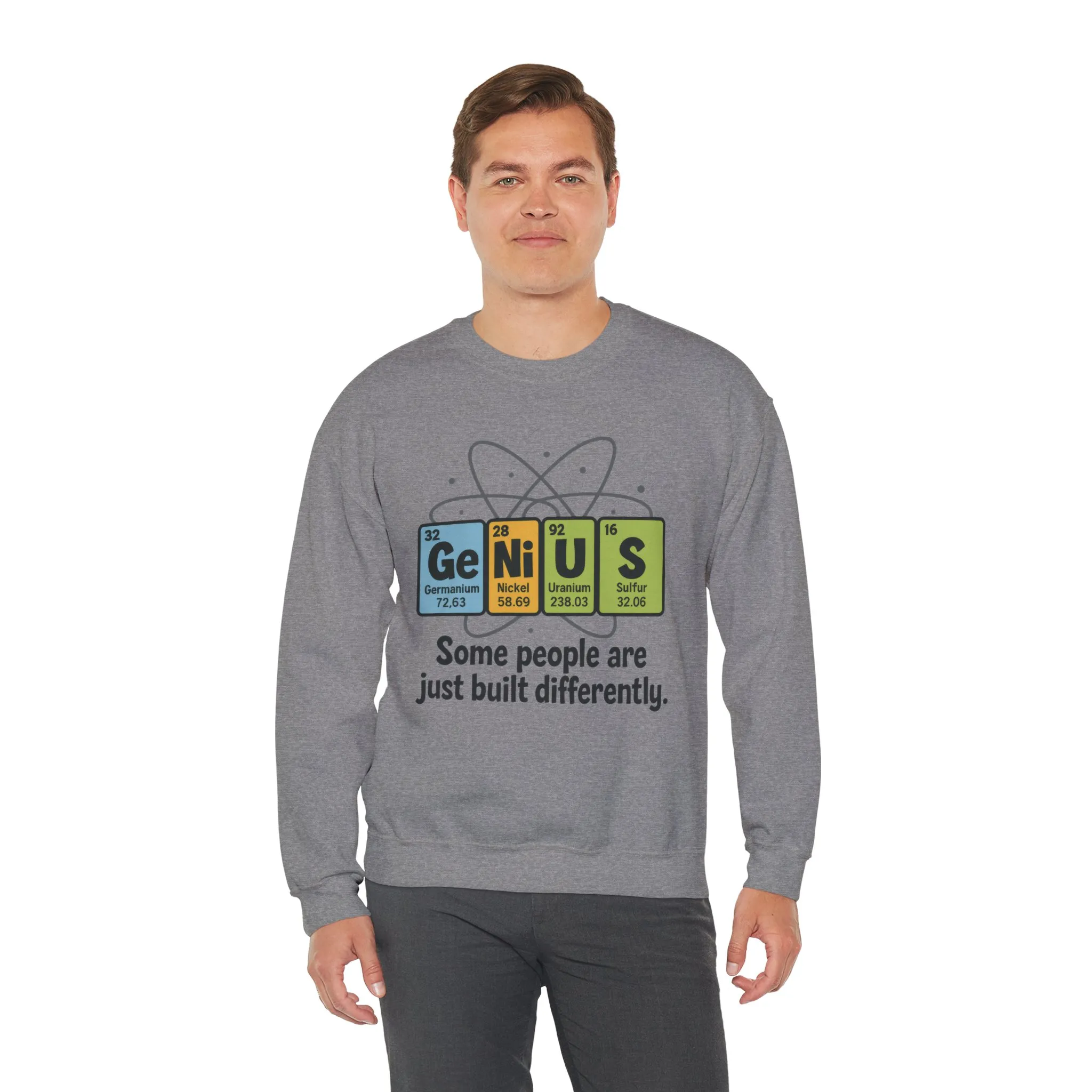 Funny Mens Genius Sweatshirt, Periodic Table Nerd Pullover, Smart Science Gift for Him, Genius Sweatshirt, Science Lovers Gift - Image 10