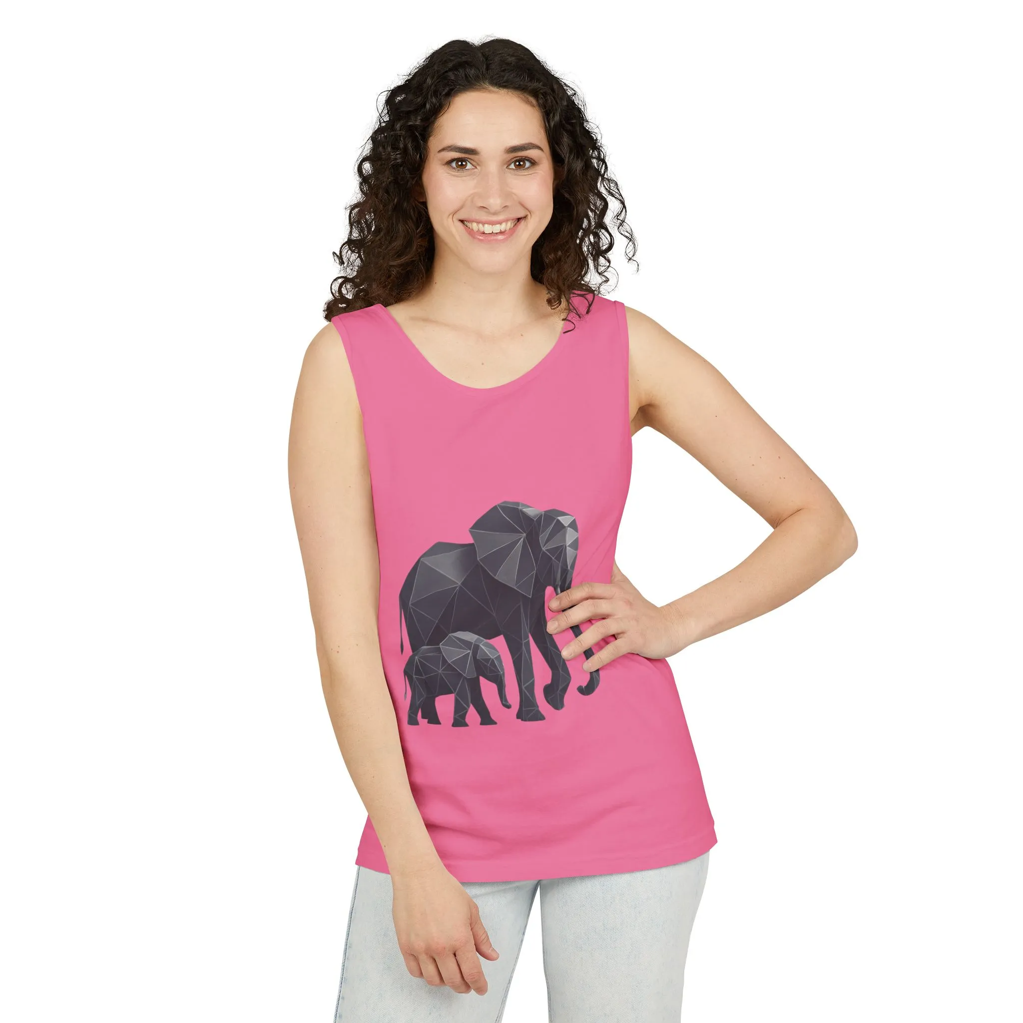Elephant Family Unisex Tank Top, Animal Lover Gift, Casual Wear, Summer Essentials, Eco-Friendly Apparel, Wildlife Shirt - Image 28