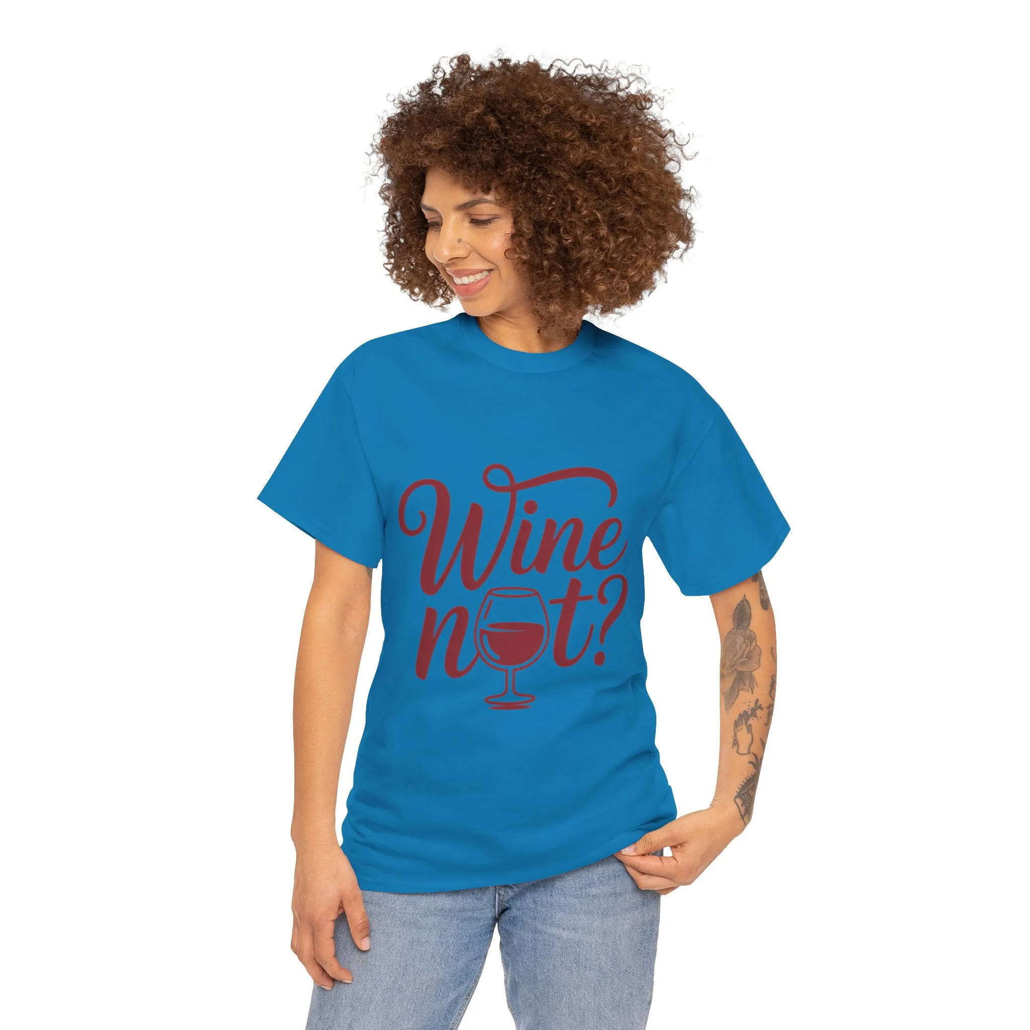 Funny Wine Lover Shirt, Wine Not Graphic Tee, Unisex Heavy Cotton T-Shirt, Pun Shirt for Wine Drinkers & Party Vibes, Gift for Wine-tasting - Image 29