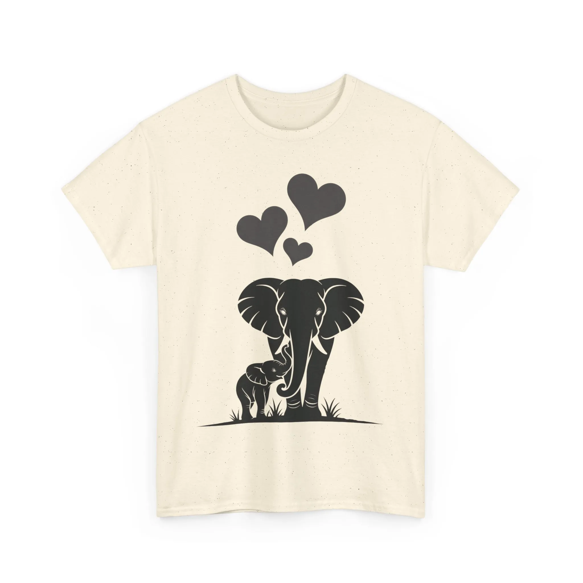 Elephant Mom and Baby T-Shirt, Elephant Love Cotton Tee, Cute Animal Shirt, Animal Lover Gift, Cute Minimalist Elephant Design - Image 31