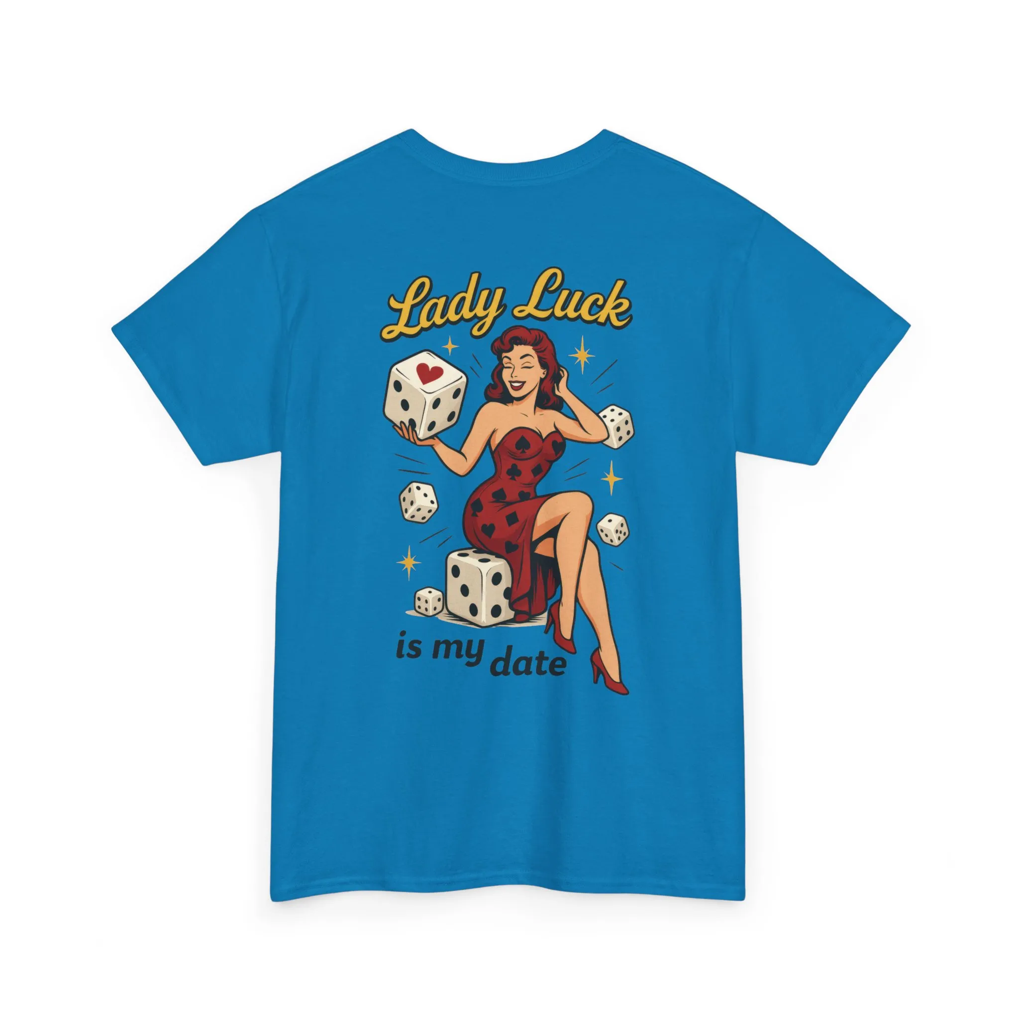 Lucky Me Tee, Retro Lady Luck Shirt for Men, Gambling & Dice Themed Tee, Vintage Pin-Up Vegas Gift, Good Luck Gifts, for Luck Enthusiasts - Image 18