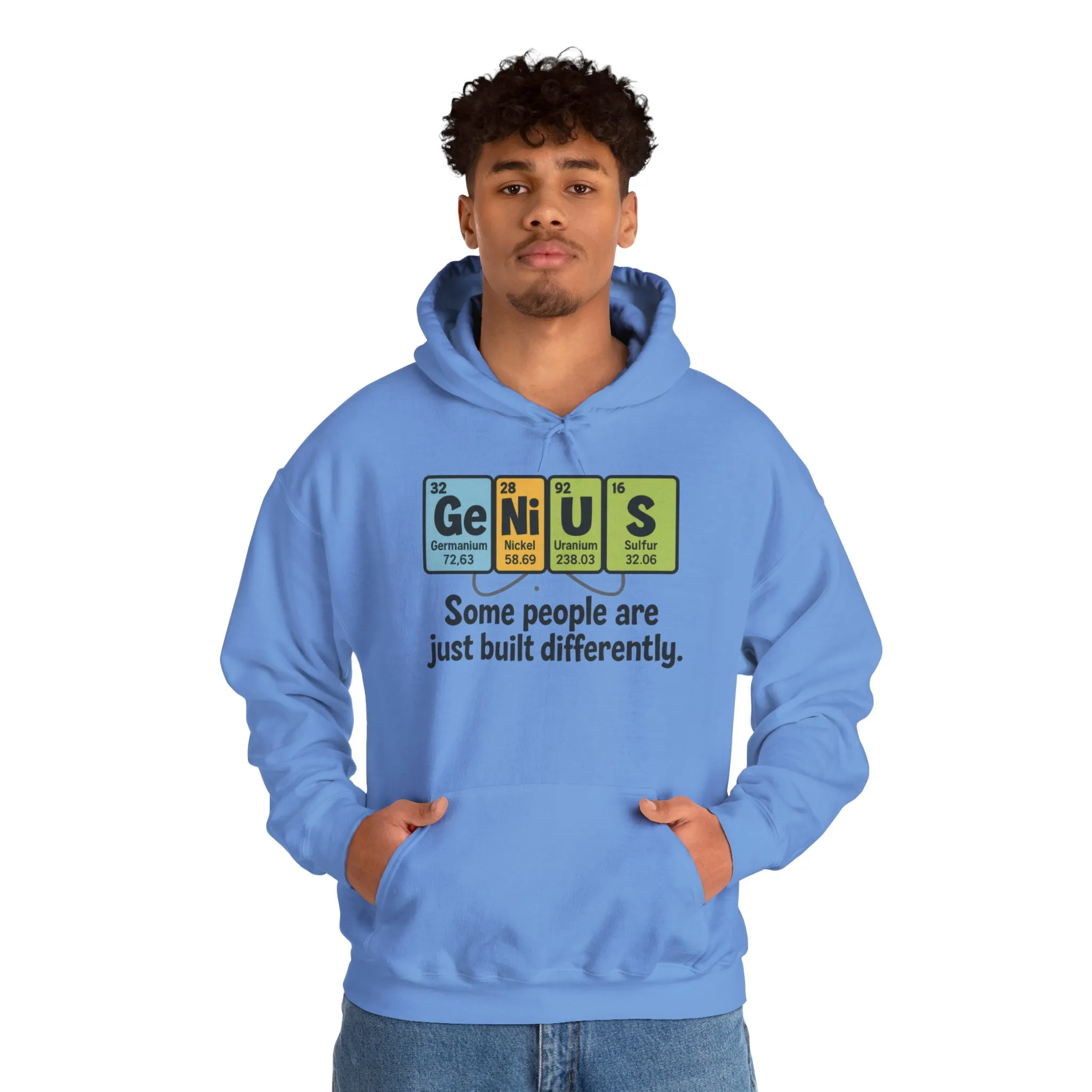 Funny Mens Genius Hoodie, Periodic Table Nerd Sweatshirt, Smart Science Pullover Gift for Him, Science Lover Apparel, Funny Hoodie - Image 14
