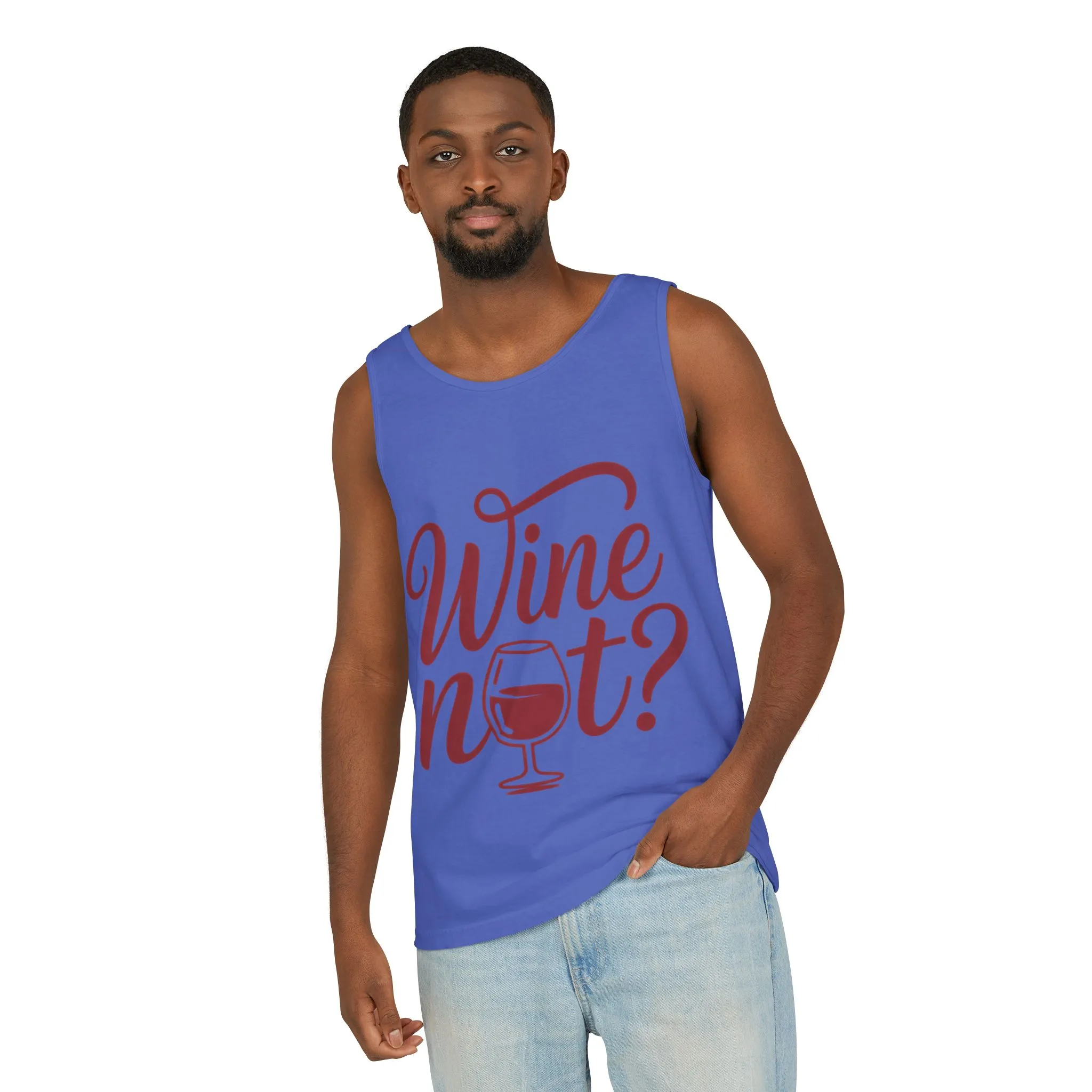 Unisex Garment Tank Top, Wine Not? Tank Top - Perfect for Summer Parties, Wine Lovers, Gifts, Casual Wear, or Vacations - Image 15