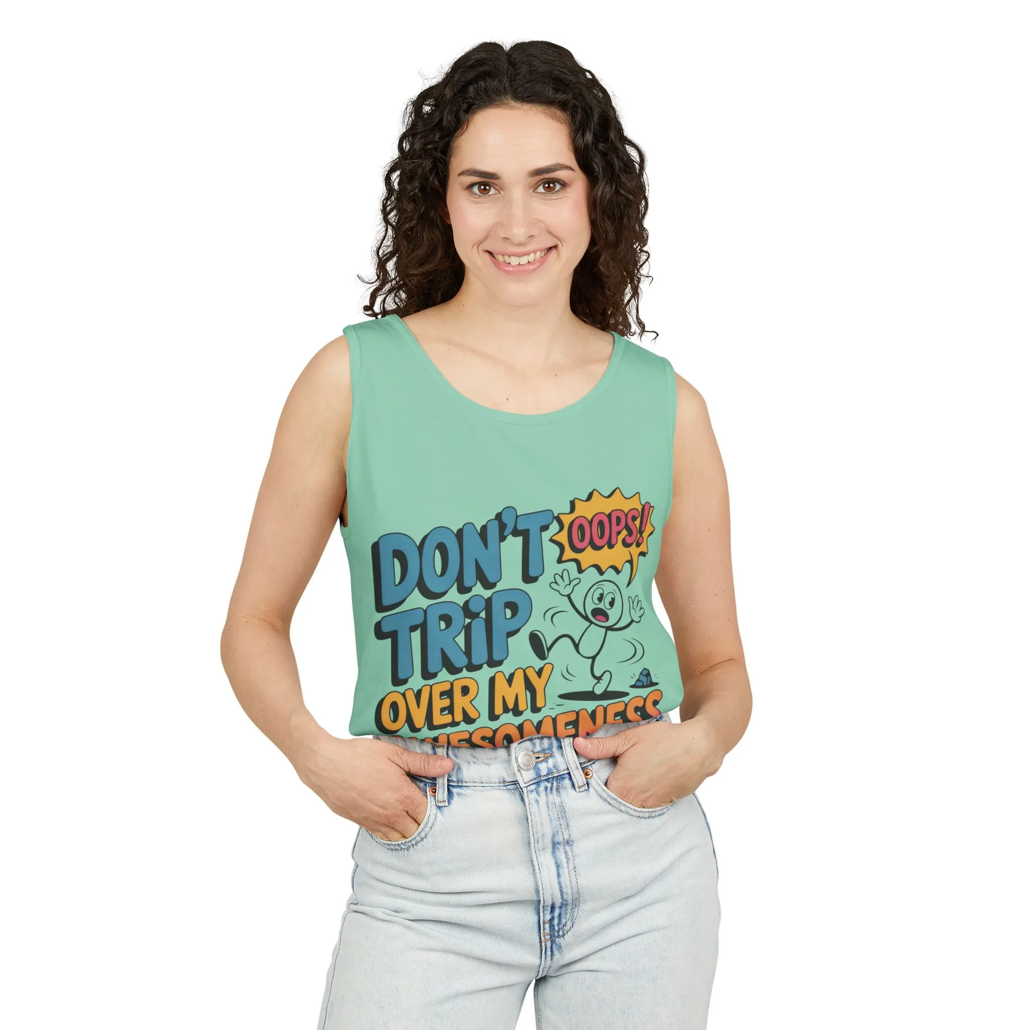 Funny Graphic Tank Top, Don't Trip Over My Awesomeness Tank, Womens Cotton Tank for Casual Wear, Gift for Friends, Birthday Gift, Humor Tee - Image 8