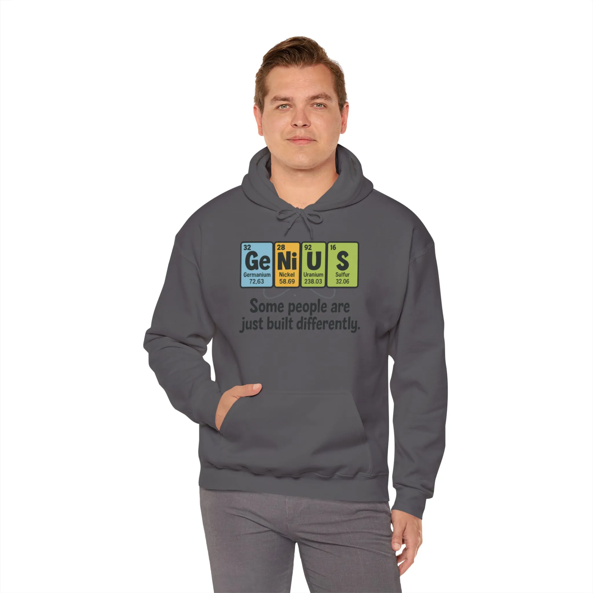 Funny Mens Genius Hoodie, Periodic Table Nerd Sweatshirt, Smart Science Pullover Gift for Him, Science Lover Apparel, Funny Hoodie - Image 22