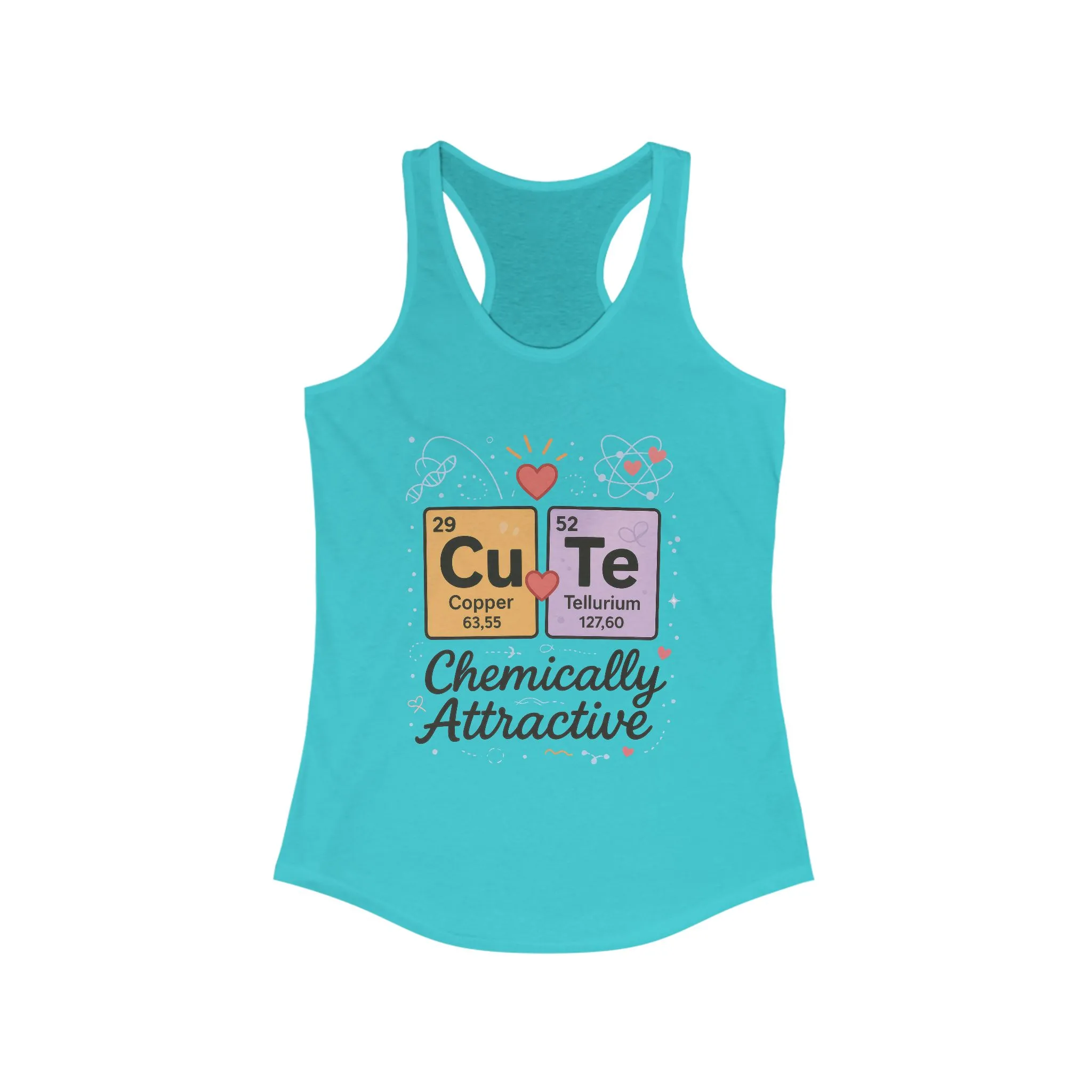 Chemistry Love Racerback Tank Top, Cute Science Shirt, Gift for Her, Casual Summer Wear, Fitness Top, Science Lover Tee,Chemically STEM Gift - Image 7