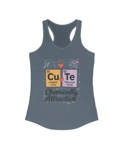 Chemistry Love Racerback Tank Top, Cute Science Shirt, Gift for Her, Casual Summer Wear, Fitness Top, Science Lover Tee,Chemically STEM Gift