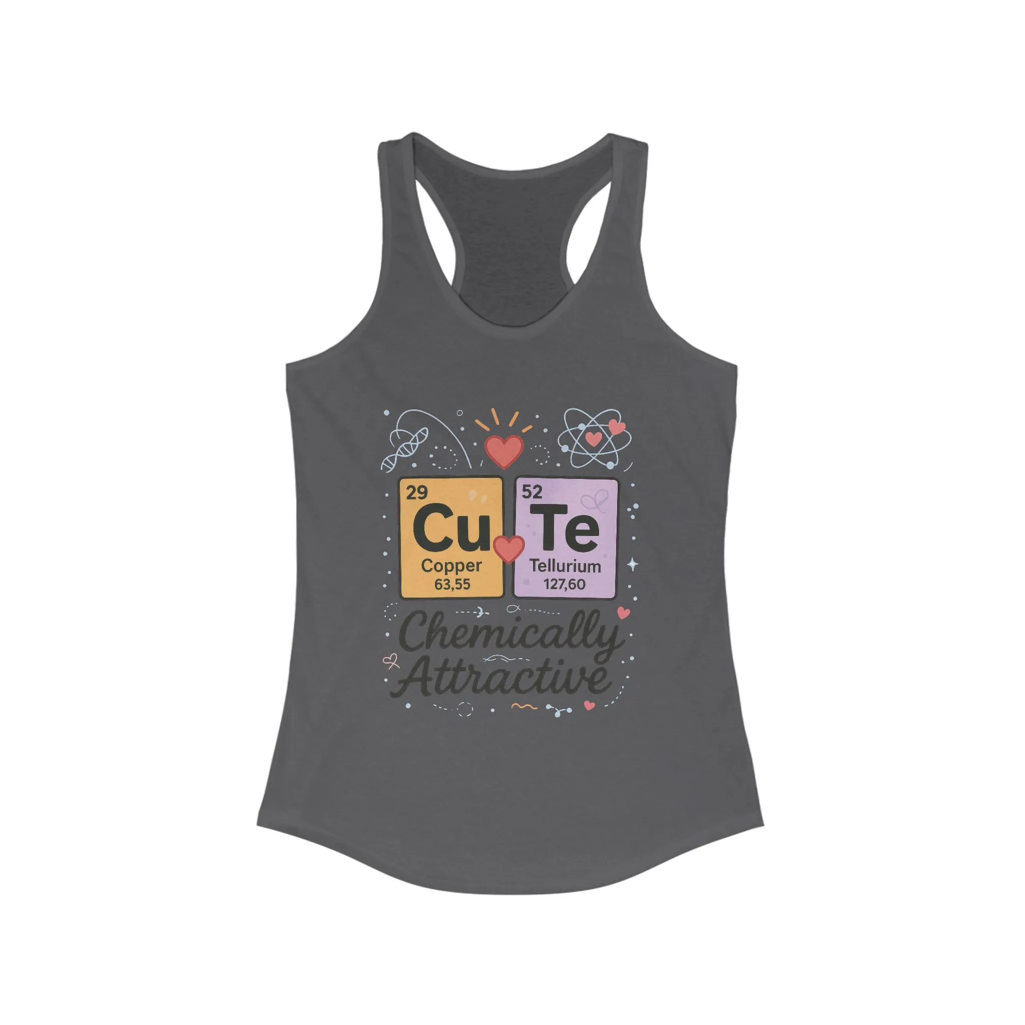 Chemistry Love Racerback Tank Top, Cute Science Shirt, Gift for Her, Casual Summer Wear, Fitness Top, Science Lover Tee,Chemically STEM Gift - Image 11