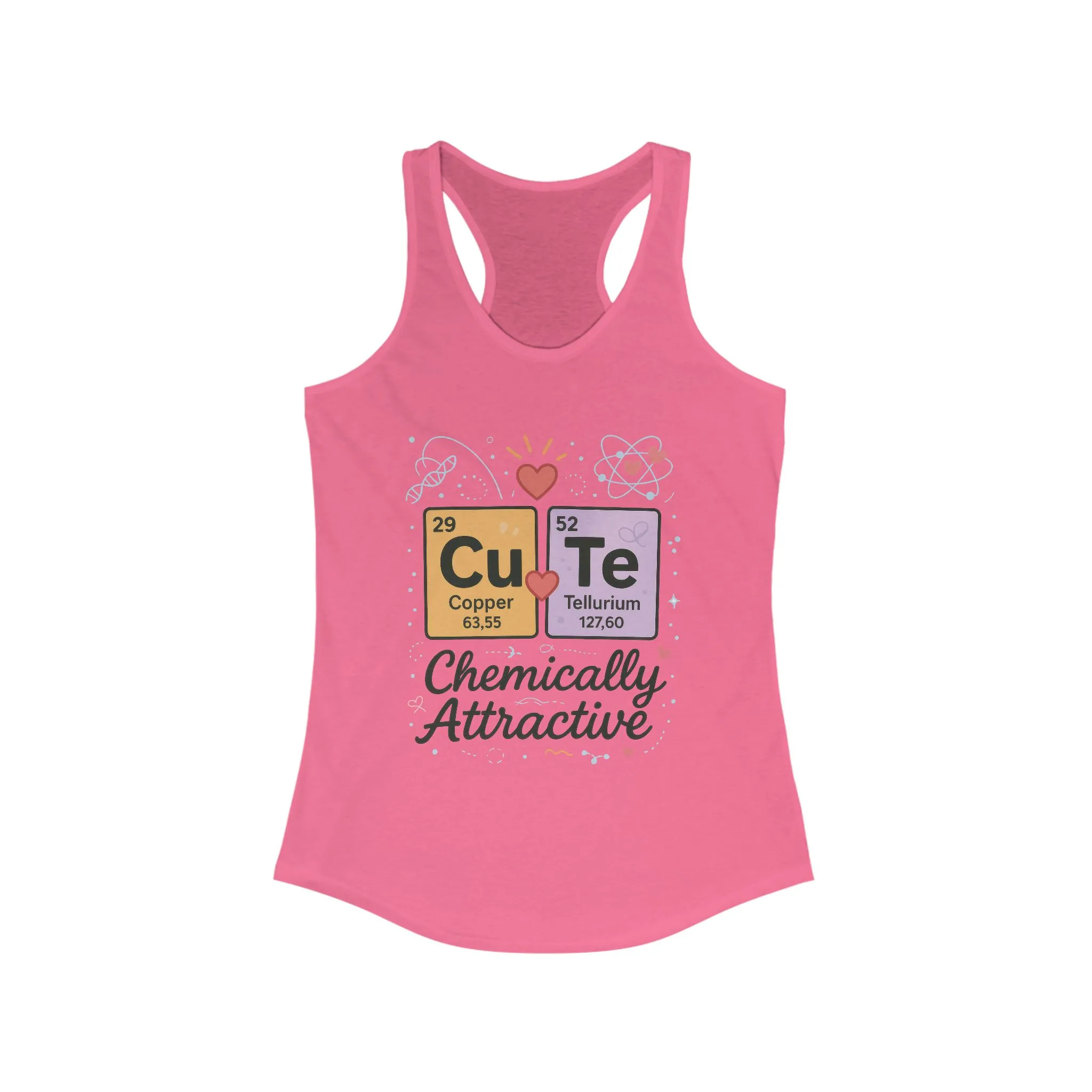 Chemistry Love Racerback Tank Top, Cute Science Shirt, Gift for Her, Casual Summer Wear, Fitness Top, Science Lover Tee,Chemically STEM Gift - Image 15