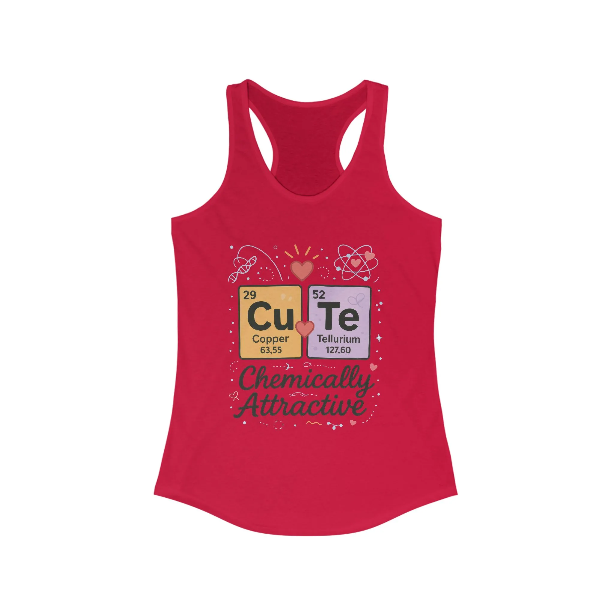 Chemistry Love Racerback Tank Top, Cute Science Shirt, Gift for Her, Casual Summer Wear, Fitness Top, Science Lover Tee,Chemically STEM Gift - Image 17