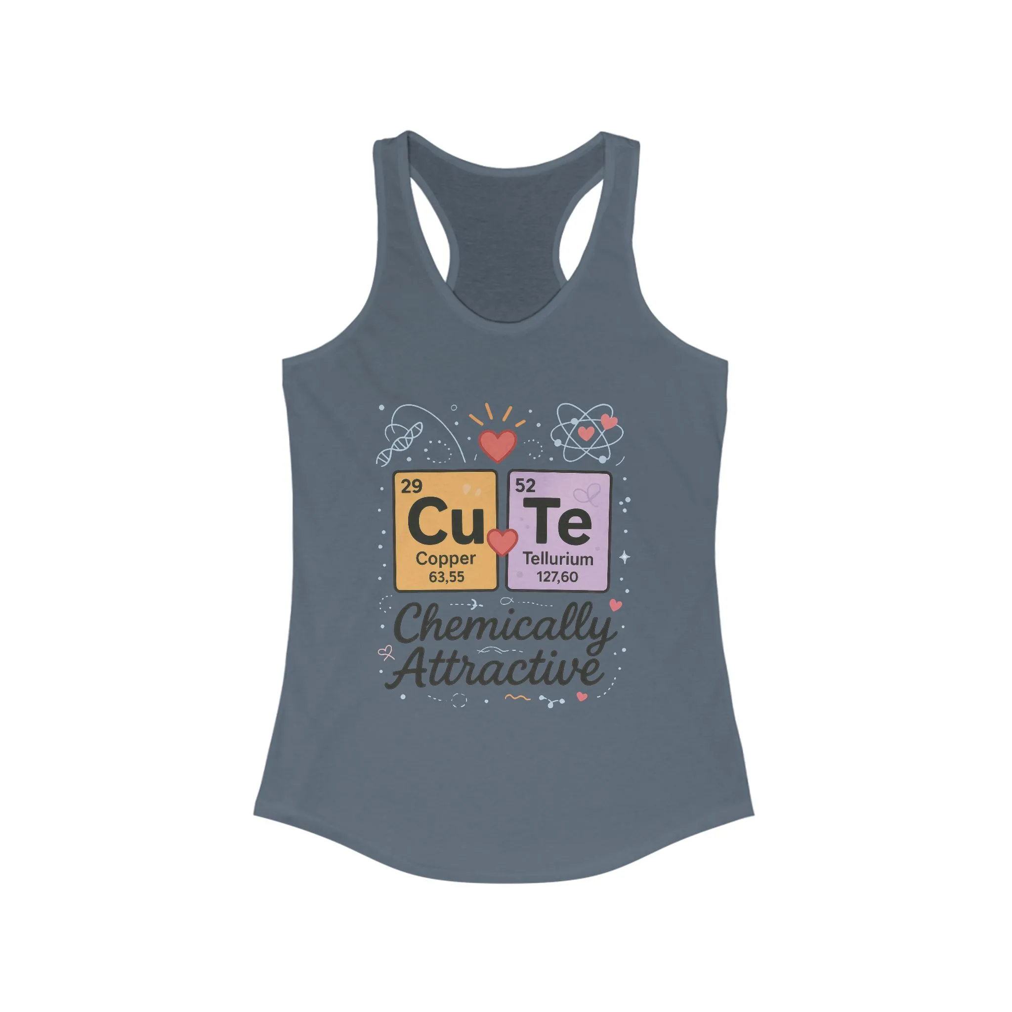 Chemistry Love Racerback Tank Top, Cute Science Shirt, Gift for Her, Casual Summer Wear, Fitness Top, Science Lover Tee,Chemically STEM Gift