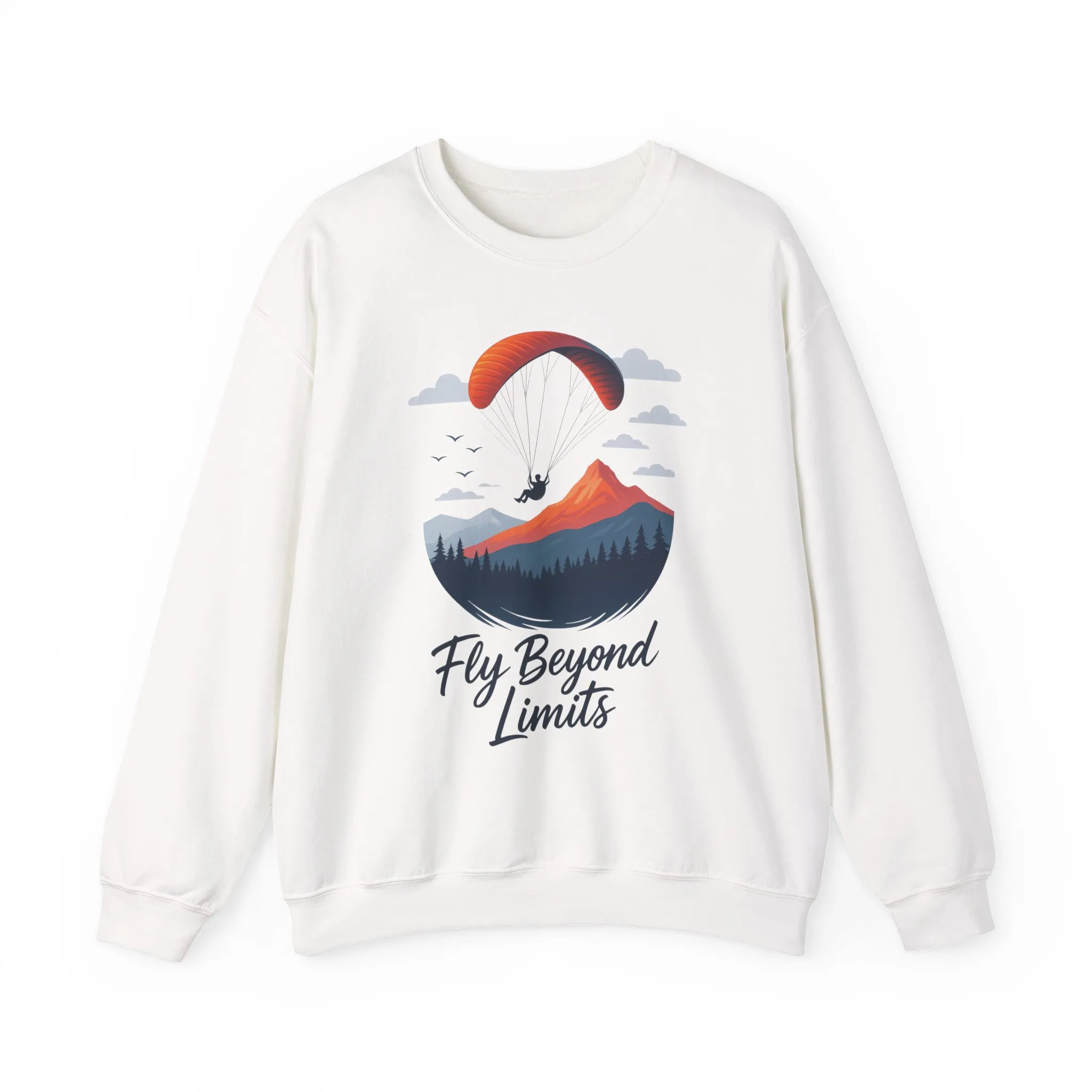 Adventure Inspiration Crewneck Sweatshirt - Fly Beyond Limits, Cozy Outdoor Outfit, Gift for Adventurers, Travel, Motivation Apparel - Image 6