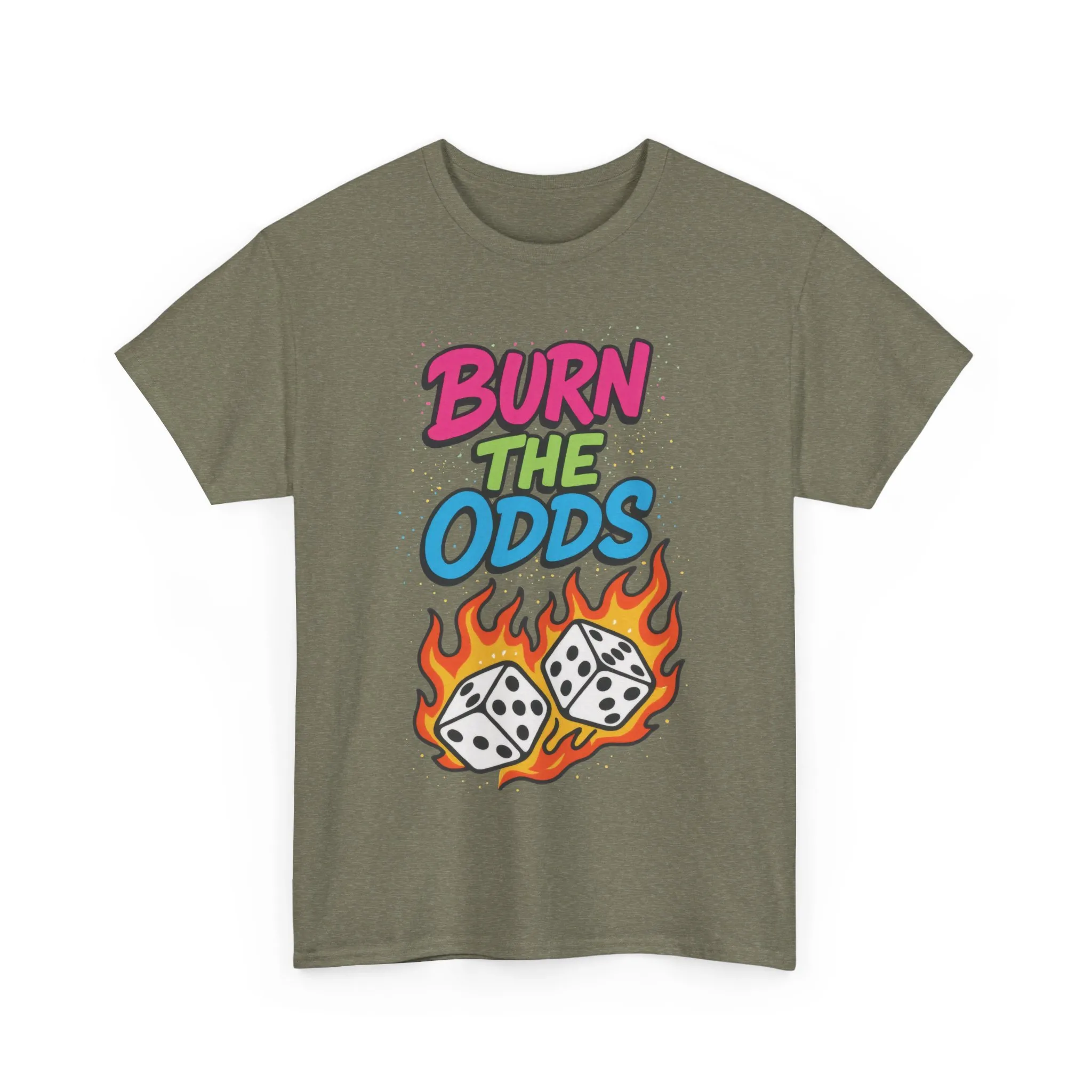 Burn the Odds Graphic Tee | Cool Casual Wear, Gaming Shirt, Unisex Cotton Tee, Dice Design T-Shirt, Gift for Gamers - Image 5