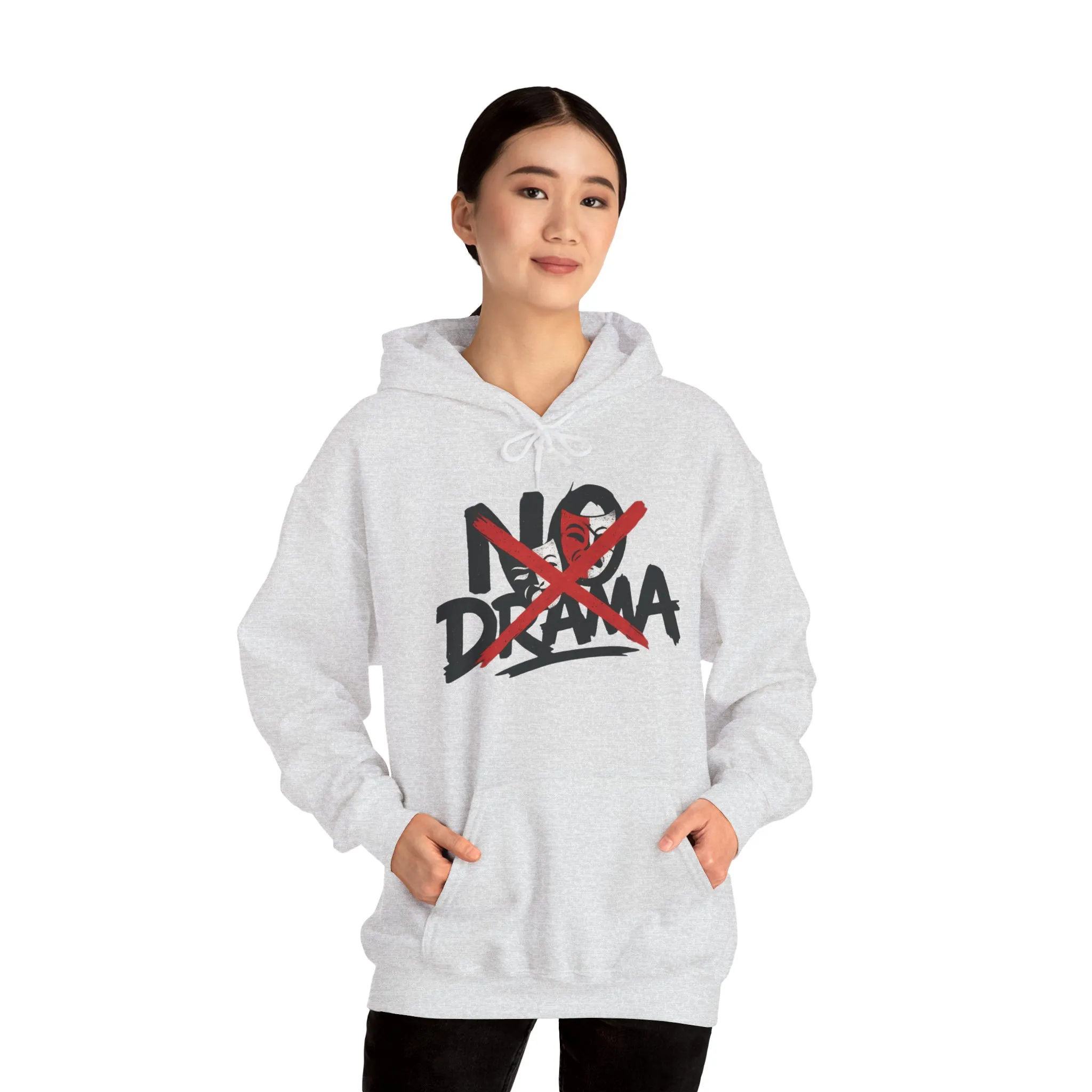 No Drama Womens Hooded Sweatshirt, Cozy Hoodie, Casual Gift, Relaxed Style, Everyday Wear, Funny Sweatshirt - Image 7