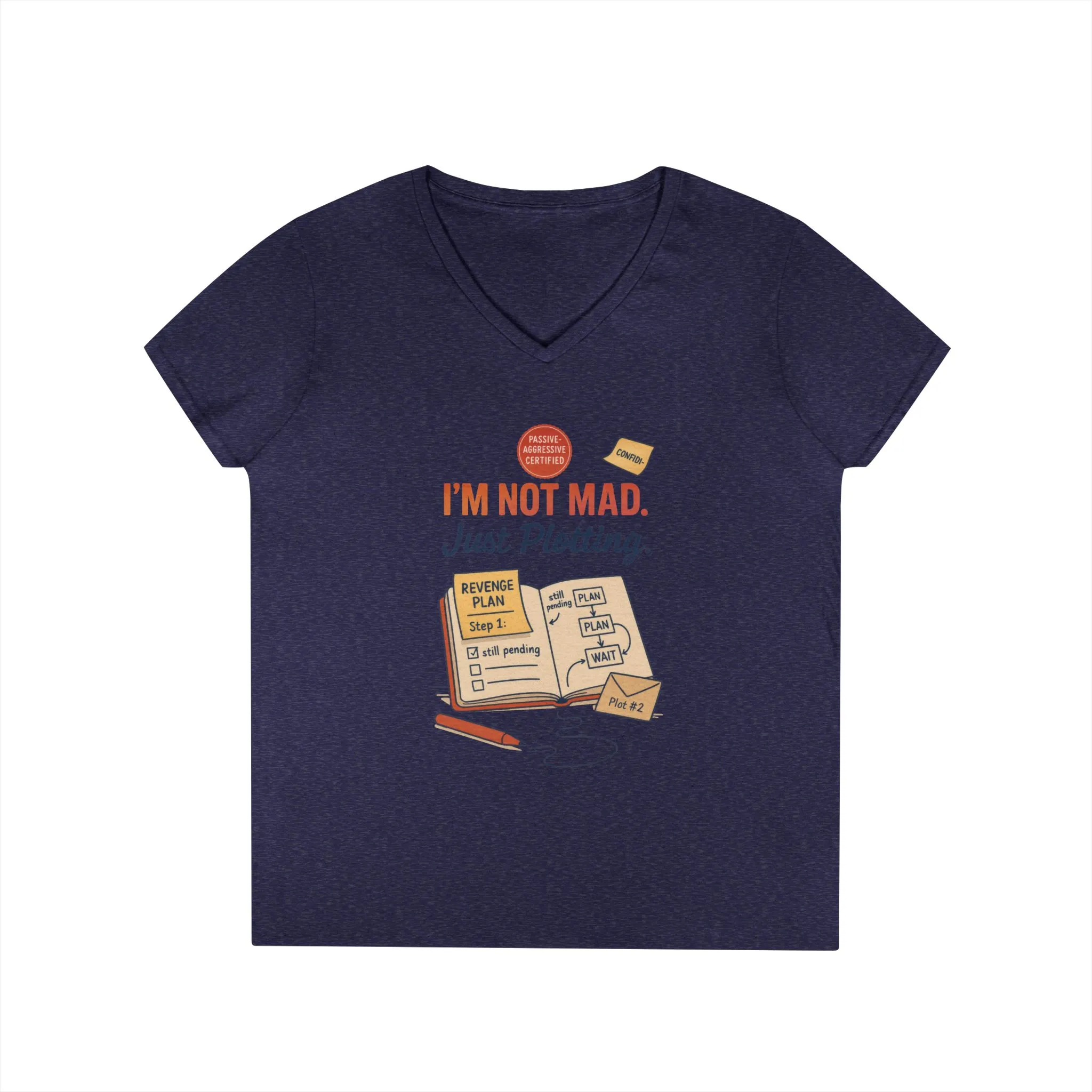 Sarcastic Womens T-Shirt, I'm Not Mad Just Plotting, Funny Passive Aggressive Revenge Tee, Funny Quote Shirt for Women - Image 22