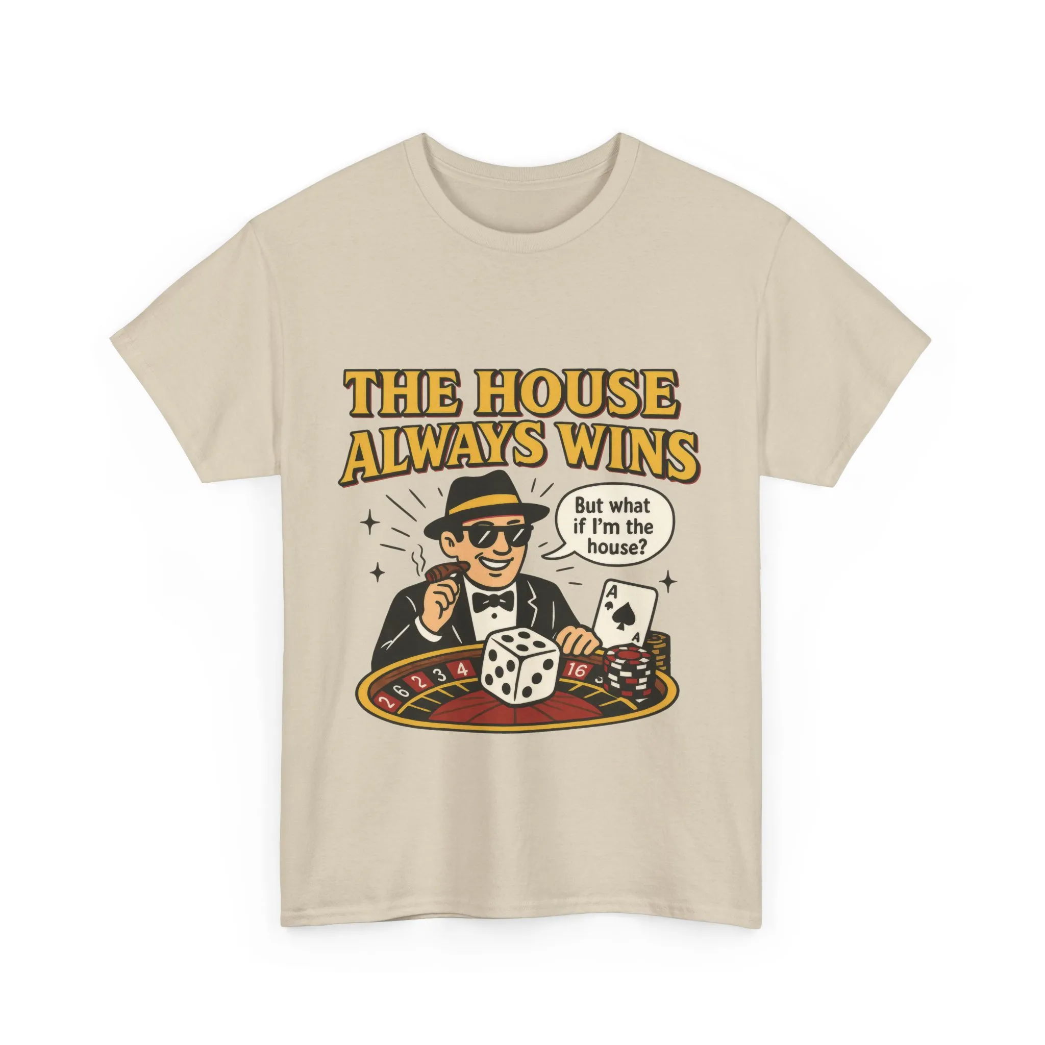 Vintage Casino Humor Unisex Tee, Funny Gambling Shirt, Gift for Gamblers, House Always Wins T-Shirt, Vegas Style Gift, Casino Quote Tee - Image 25