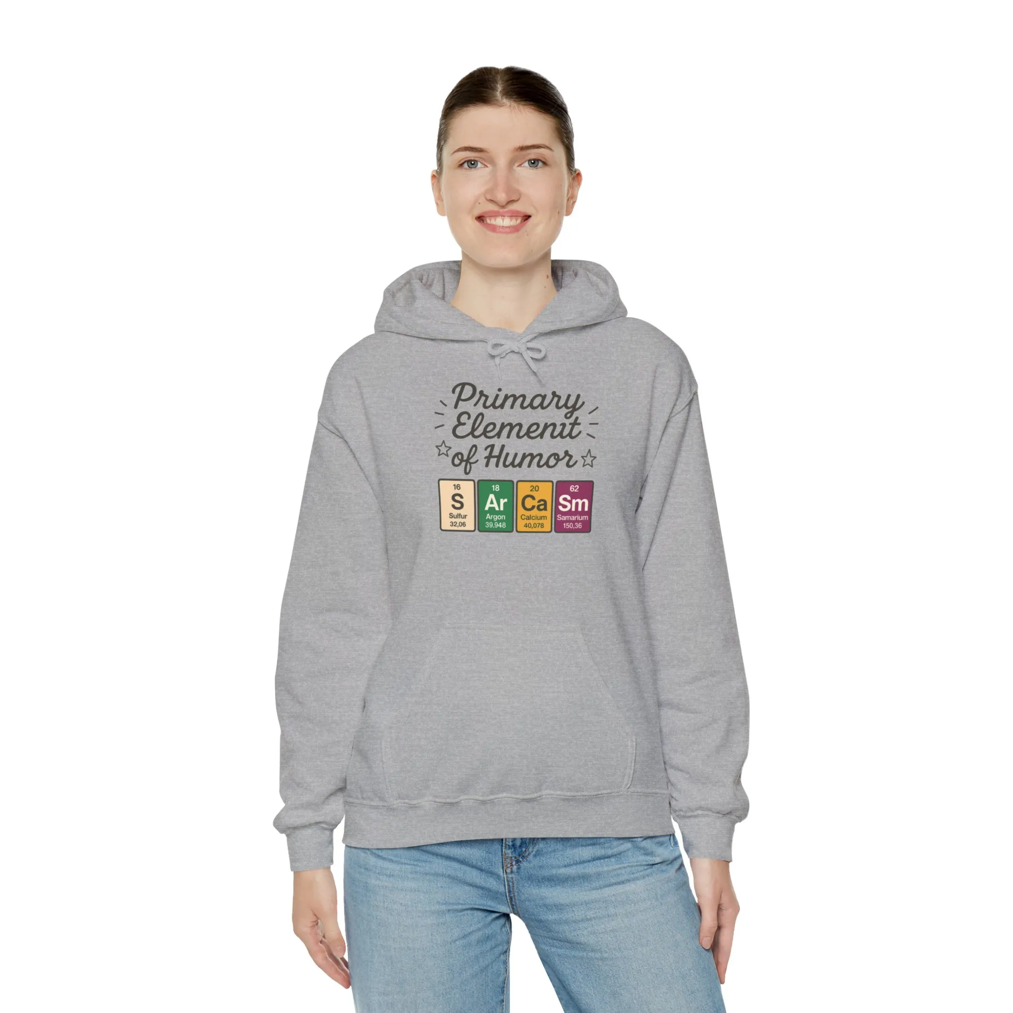 Sarcasm Hoodie for Women, Funny Chemistry Hoodie, Primary Element of Humor Science Sweatshirt, Nerdy Gift for Her - Image 11