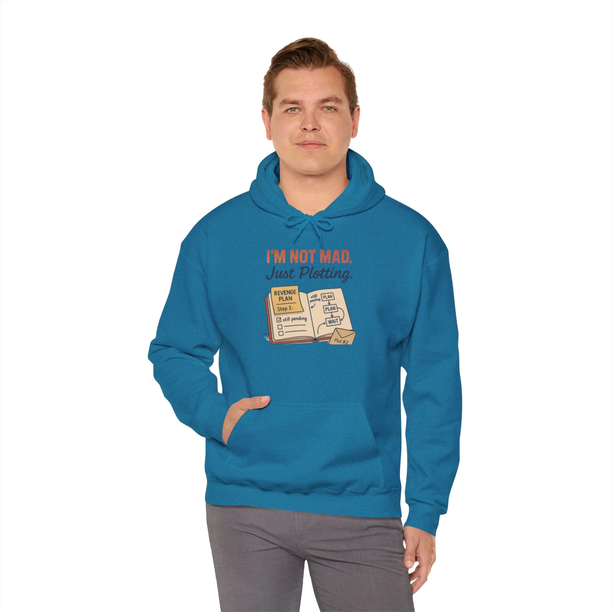 Funny Revenge Hoodie for Men, I'm Not Mad Just Plotting, Passive Aggressive Humor Sweatshirt, Funny Planning Hoodie - Image 33