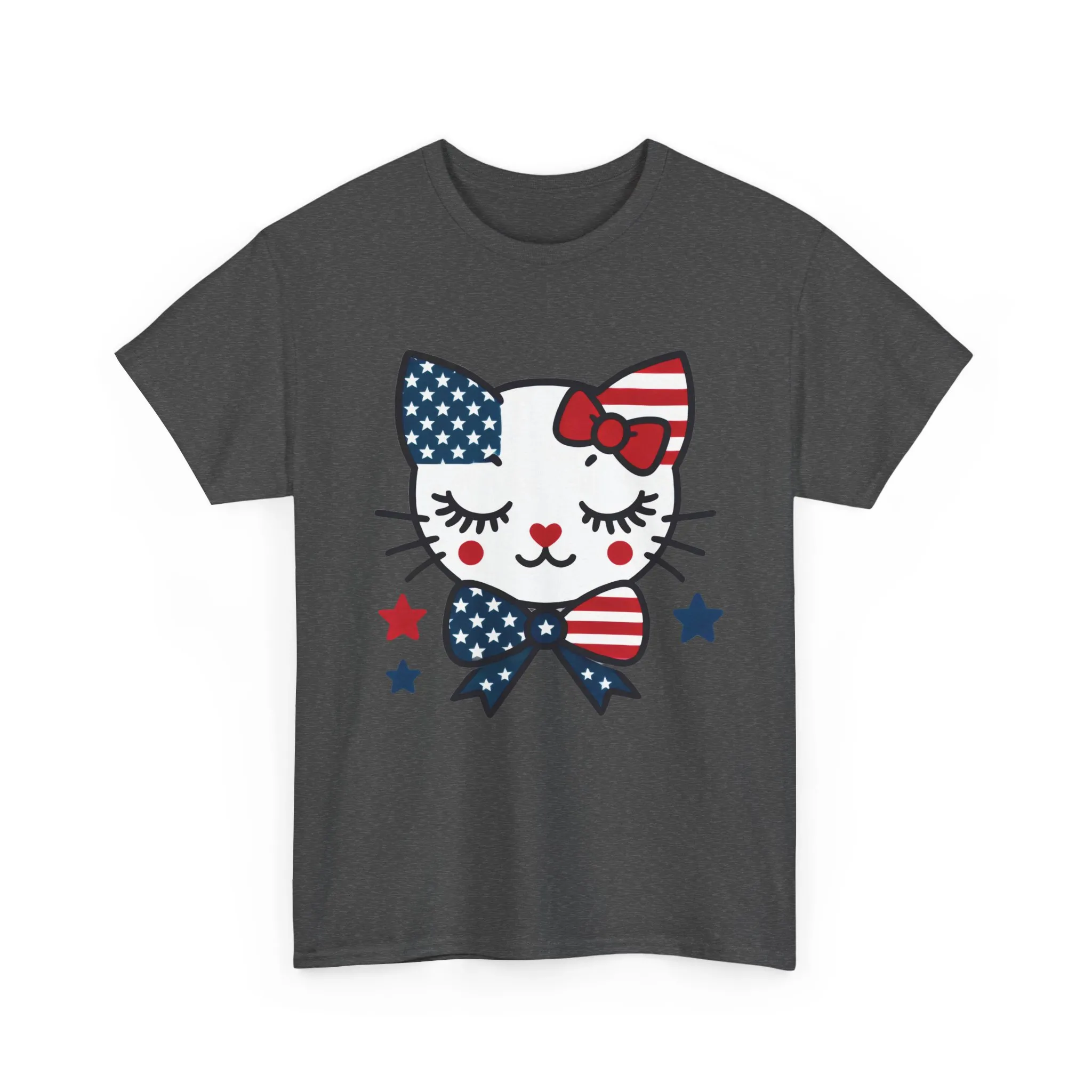 Patriotic Cat Womens Tee, Cute Cat Shirt, Womens T-Shirt, July 4th Outfit, Independence Day Gift, Animal Lover Apparel - Image 12