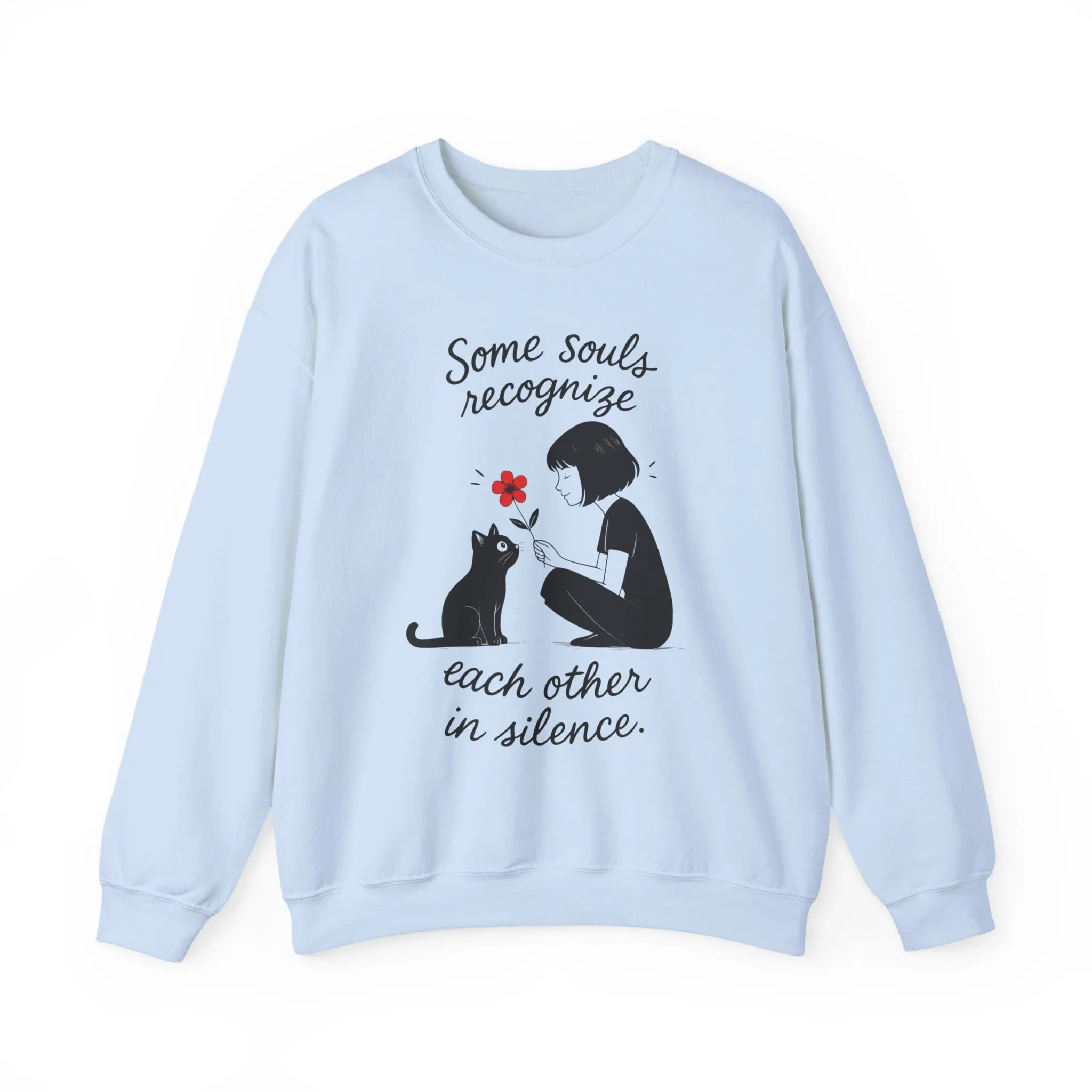 Soulful Cat and Human Crewneck Sweatshirt, Cozy Gift for Cat Lovers, Womens Sweatshirt, Animal Lover Apparel, Thoughtful Gift Idea - Image 19