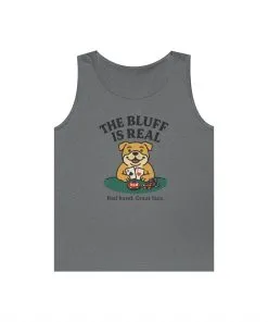 Funny Dog Poker Tank Top, The Bluff is Real Tee, Animal Lover Gift, Unisex Casino Humor Gift, Poker Night Apparel, Cute Pet Humor T-Shirt