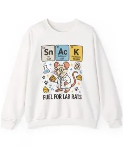 Lab Rat Science Sweatshirt, Science Crewneck, Funny Gift for Teachers, Chemistry Sweatshirt, Cute Lab Rat Design, Perfect for Birthdays
