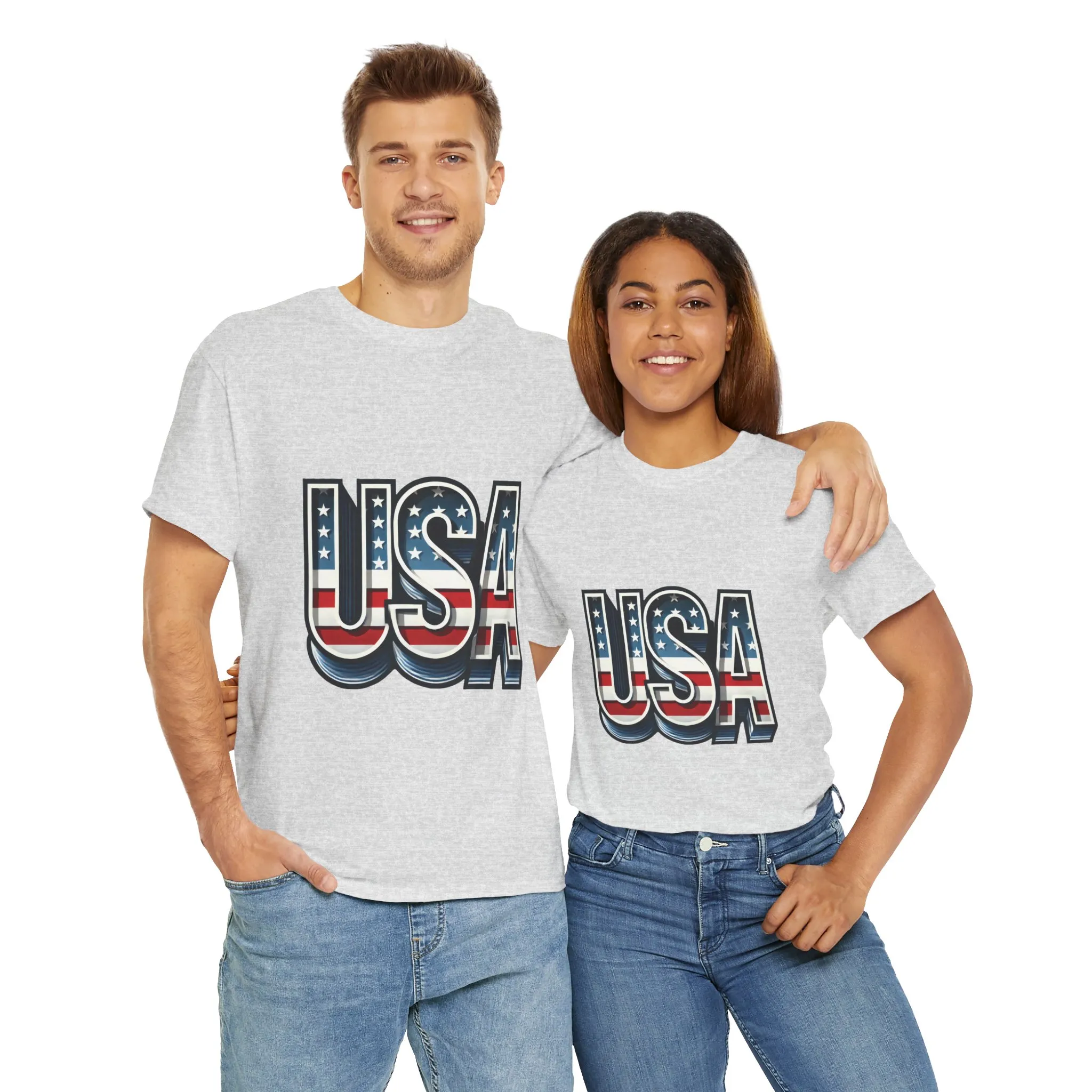 USA Patriotic Unisex Heavy Cotton Tee, American Pride Shirt, July 4th T-Shirt, Independence Day Apparel, Casual Summer Top - Image 6