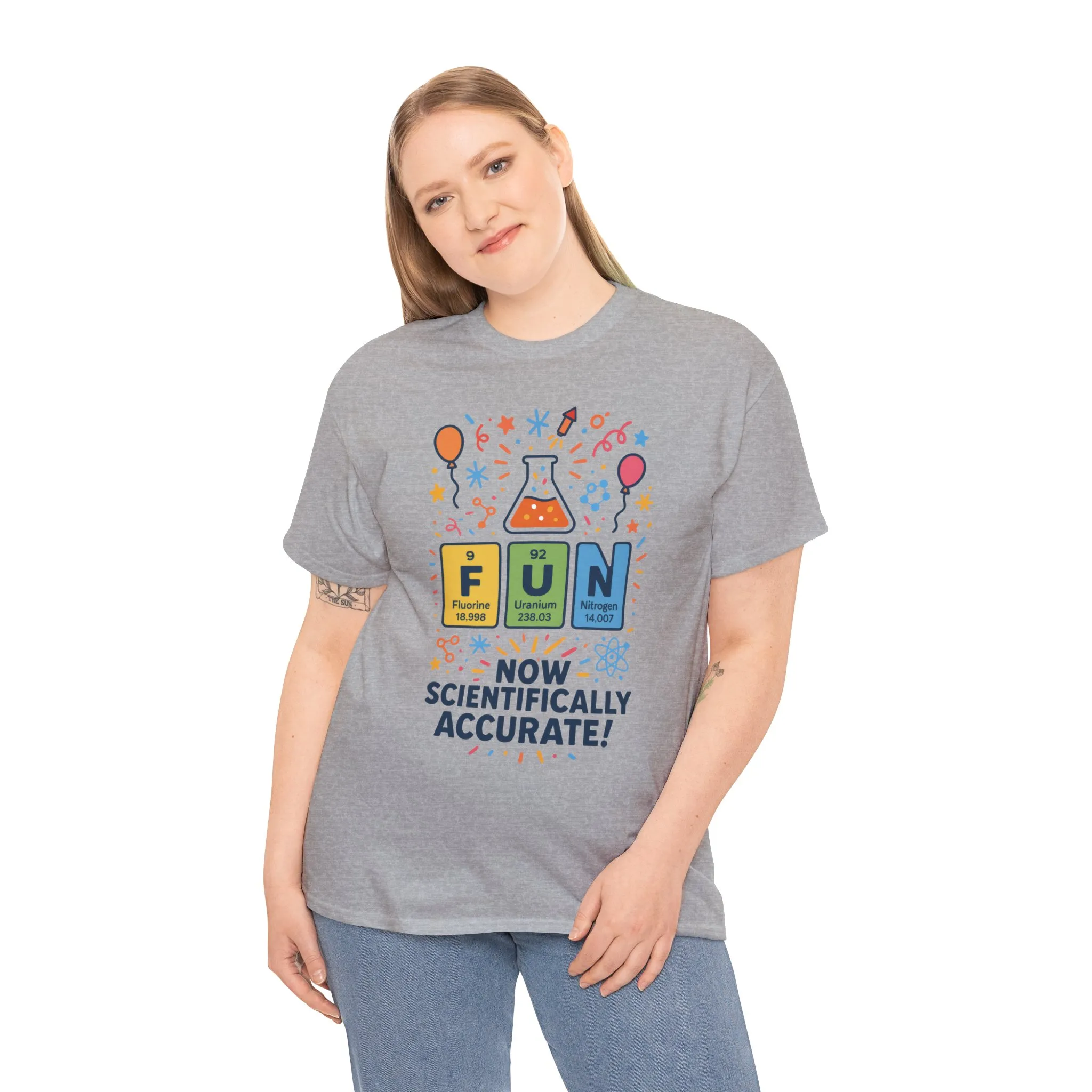 Fun Science Unisex Heavy Cotton Tee, Perfect for STEM Lovers, Gift for Science Teachers, FUN Periodic Table Tee,Nerdy Unisex Shirt - Image 7